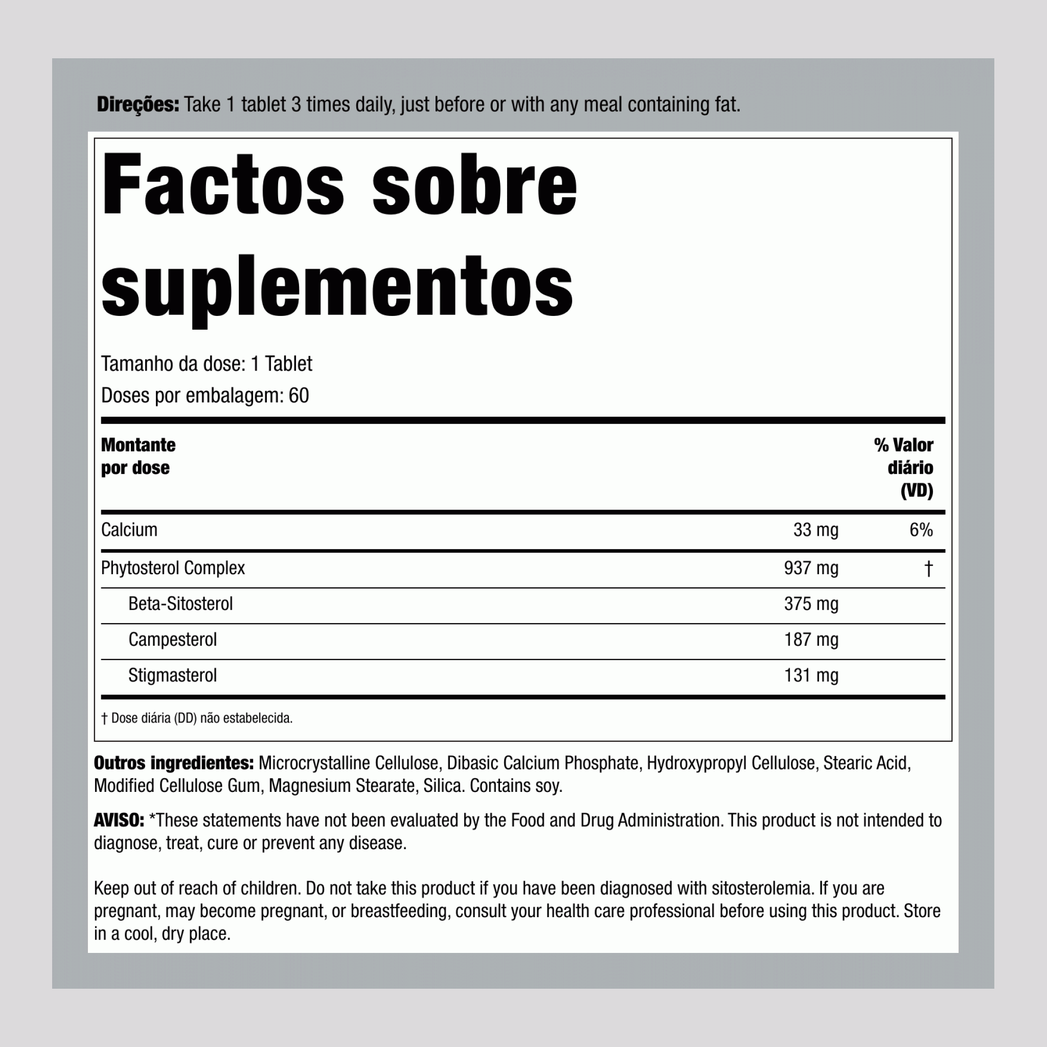 Beta-sitosterol  375 mg 60 Comprimidos     
