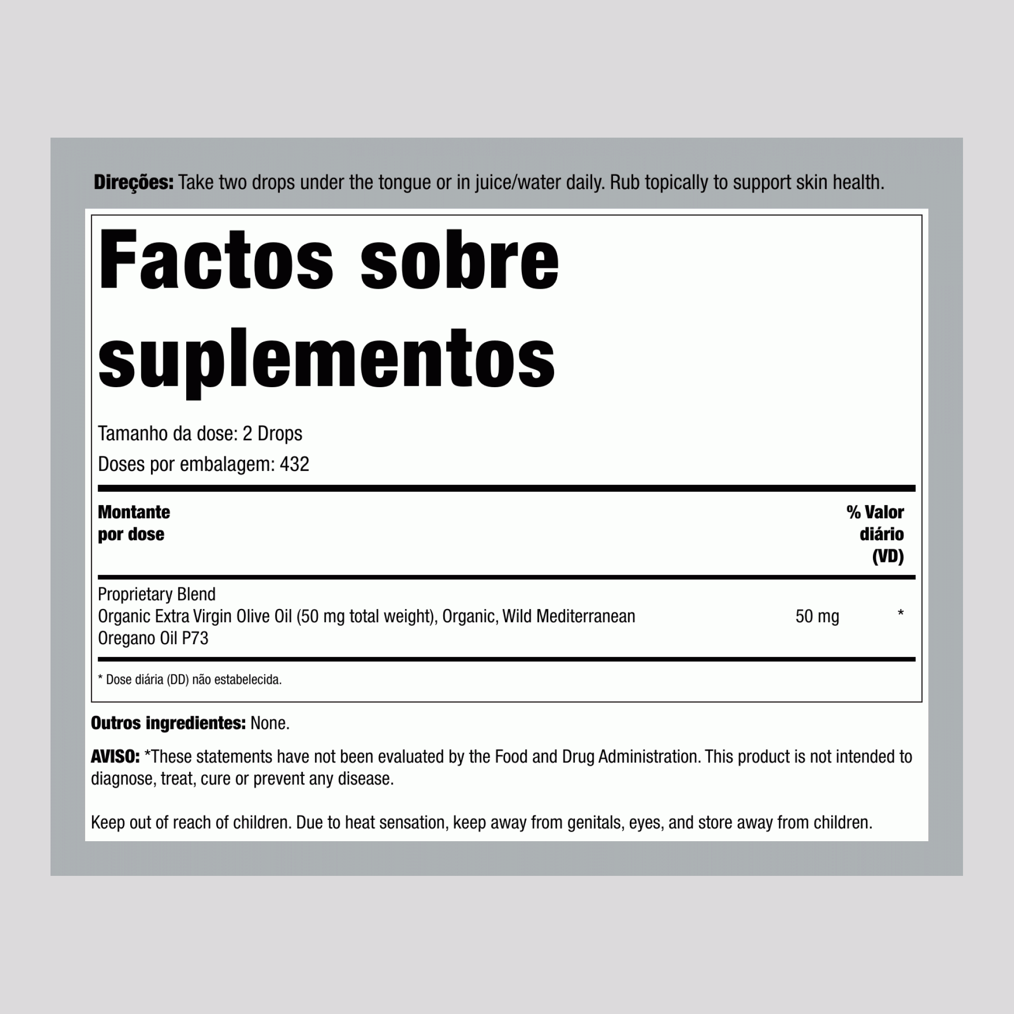 Óleo de Oreganol P73 1 fl oz 30 ml Frasco conta-gotas    