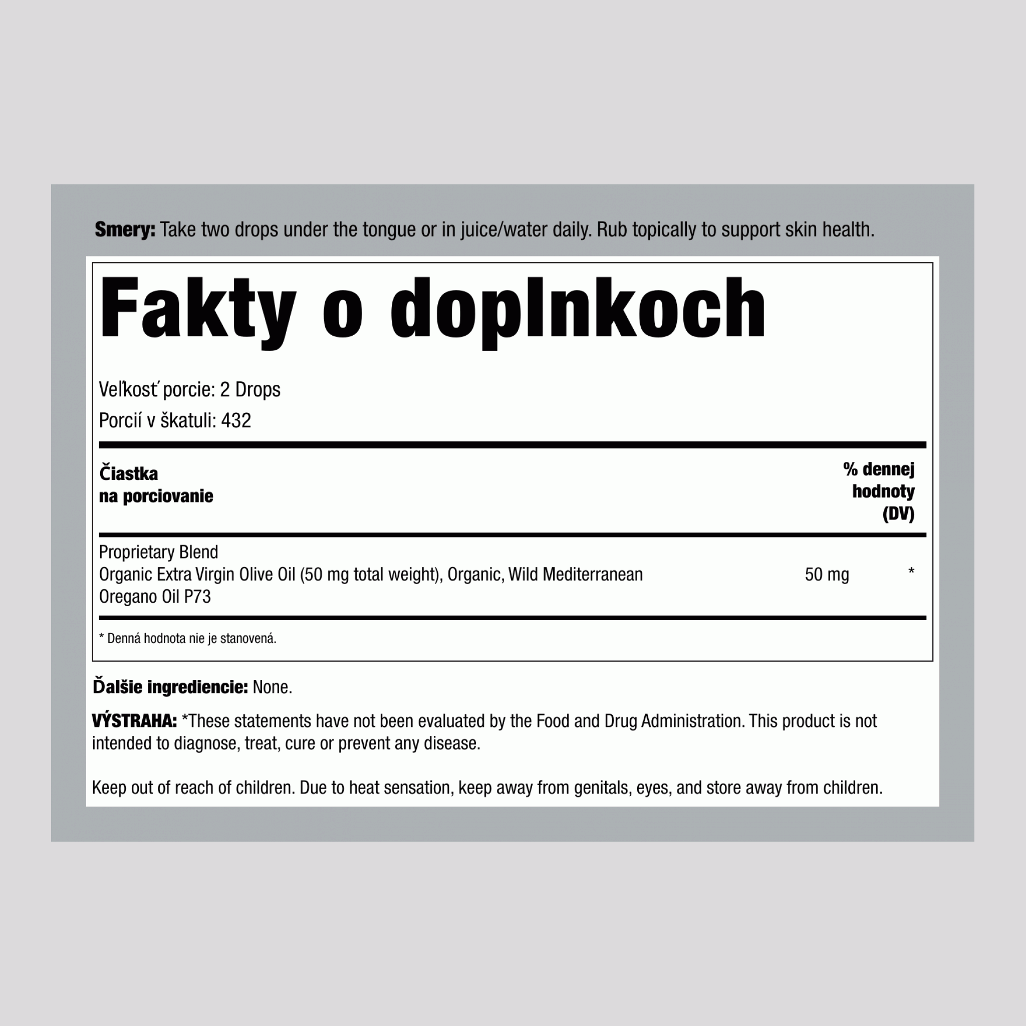 Oreganol P73, olejová tekutina 1 fl oz 30 ml Fľaša na kvapkadlo    