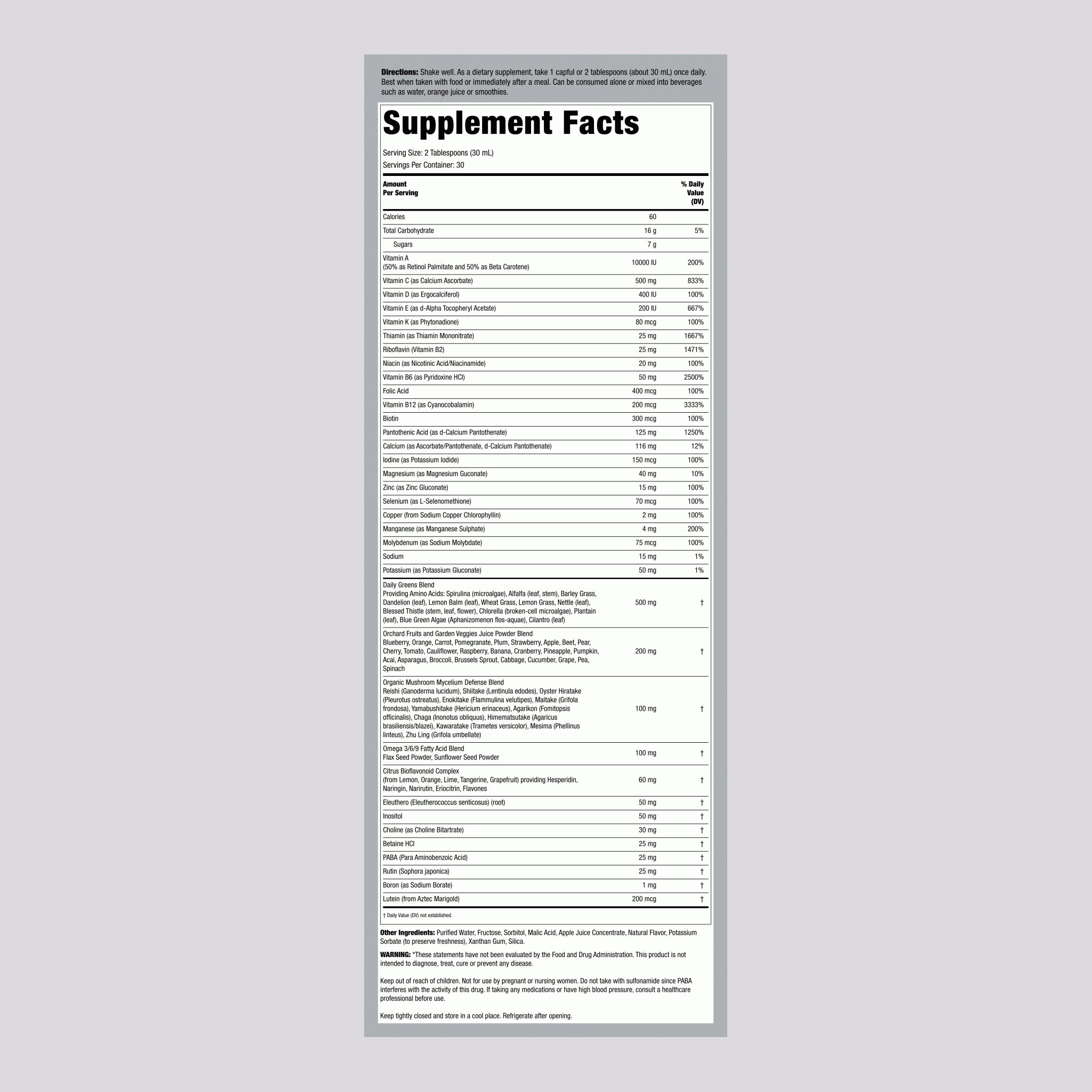 Alive! Multi-Vitamin Liquid (Citrus), 30.4 fl oz (900 mL) Bottle