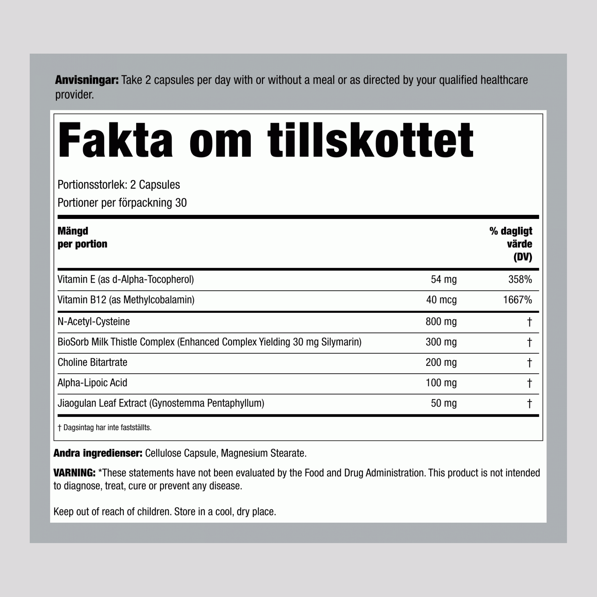 Liver X för levern 60 Vegetariska kapslar       