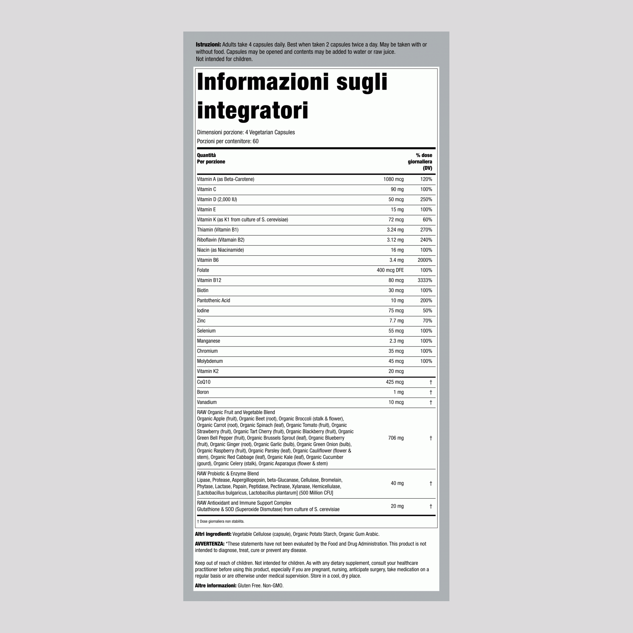 Multivitaminico Vitamin Code 50 & Wiser Women 240 Capsule vegetariane       