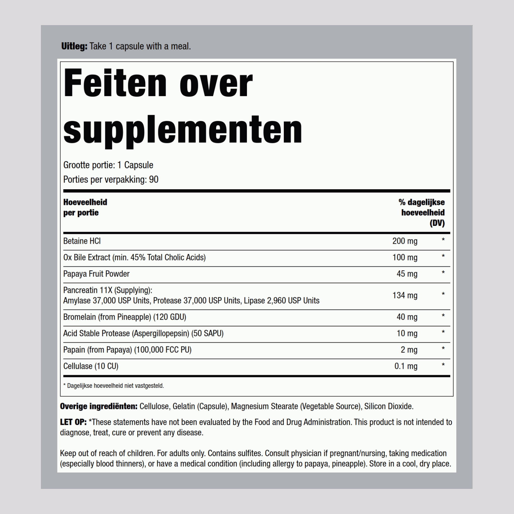 Superenzymen 90 Capsules       