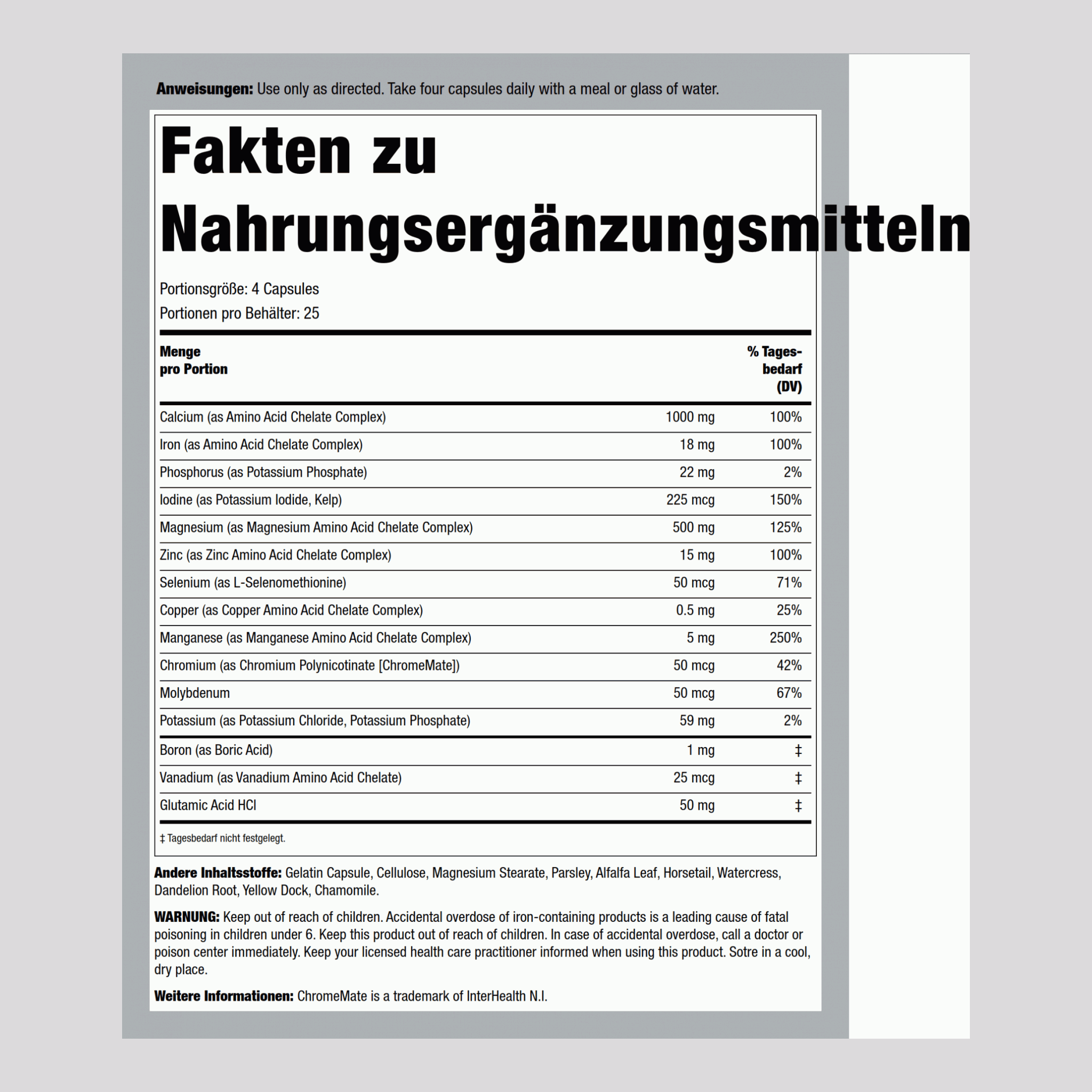 Mega Multi Mineral 100 Kapseln       