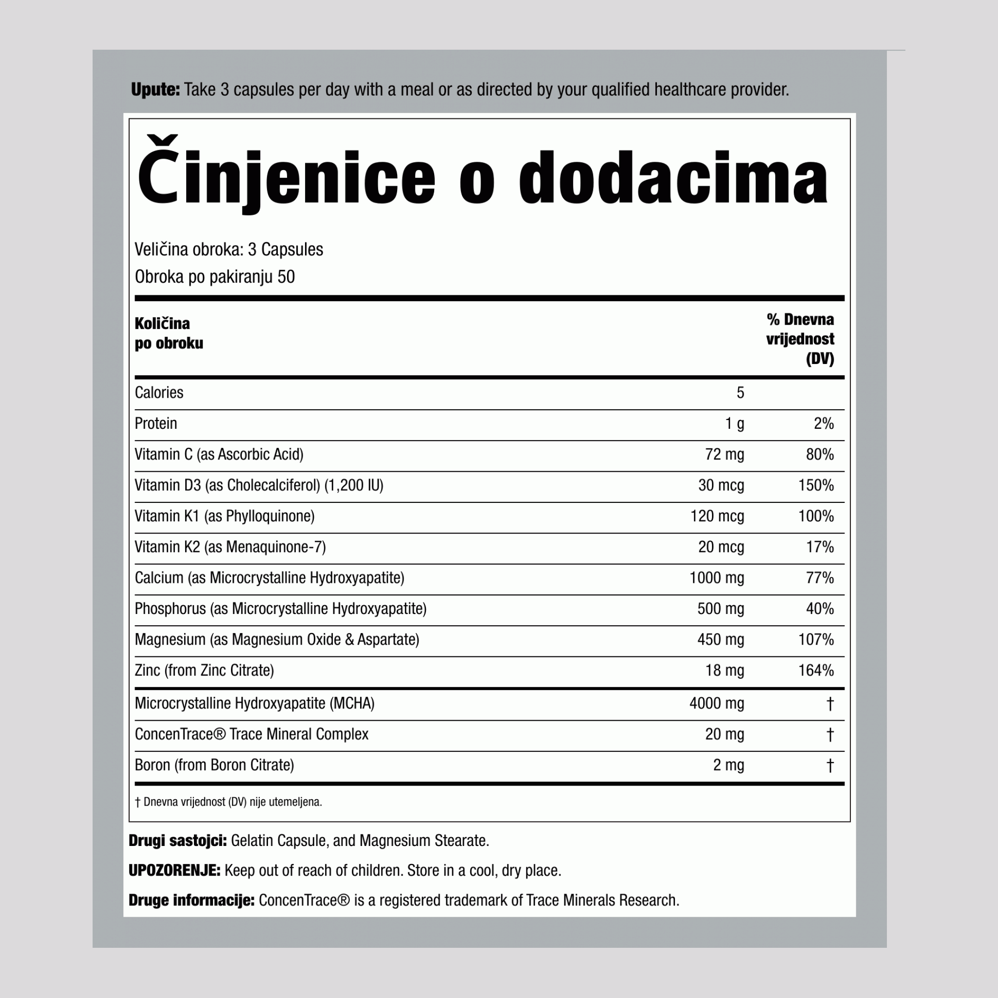 Bone Maximizer III s MCHA-om 150 Kapsule       