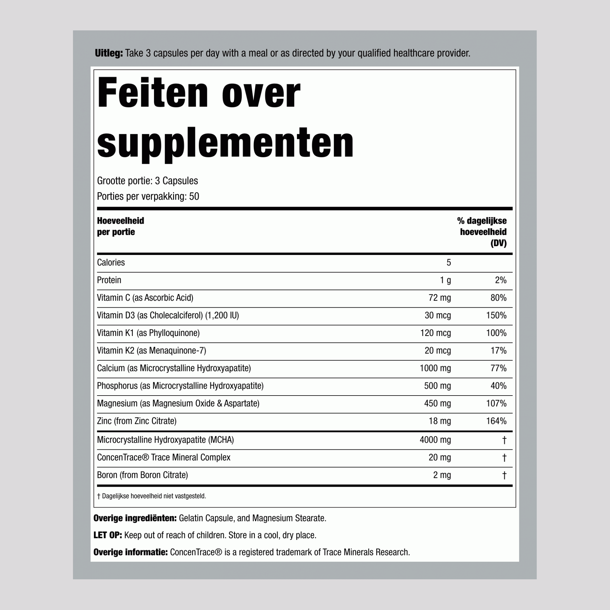 Optimale botten III met MCHA 150 Capsules       