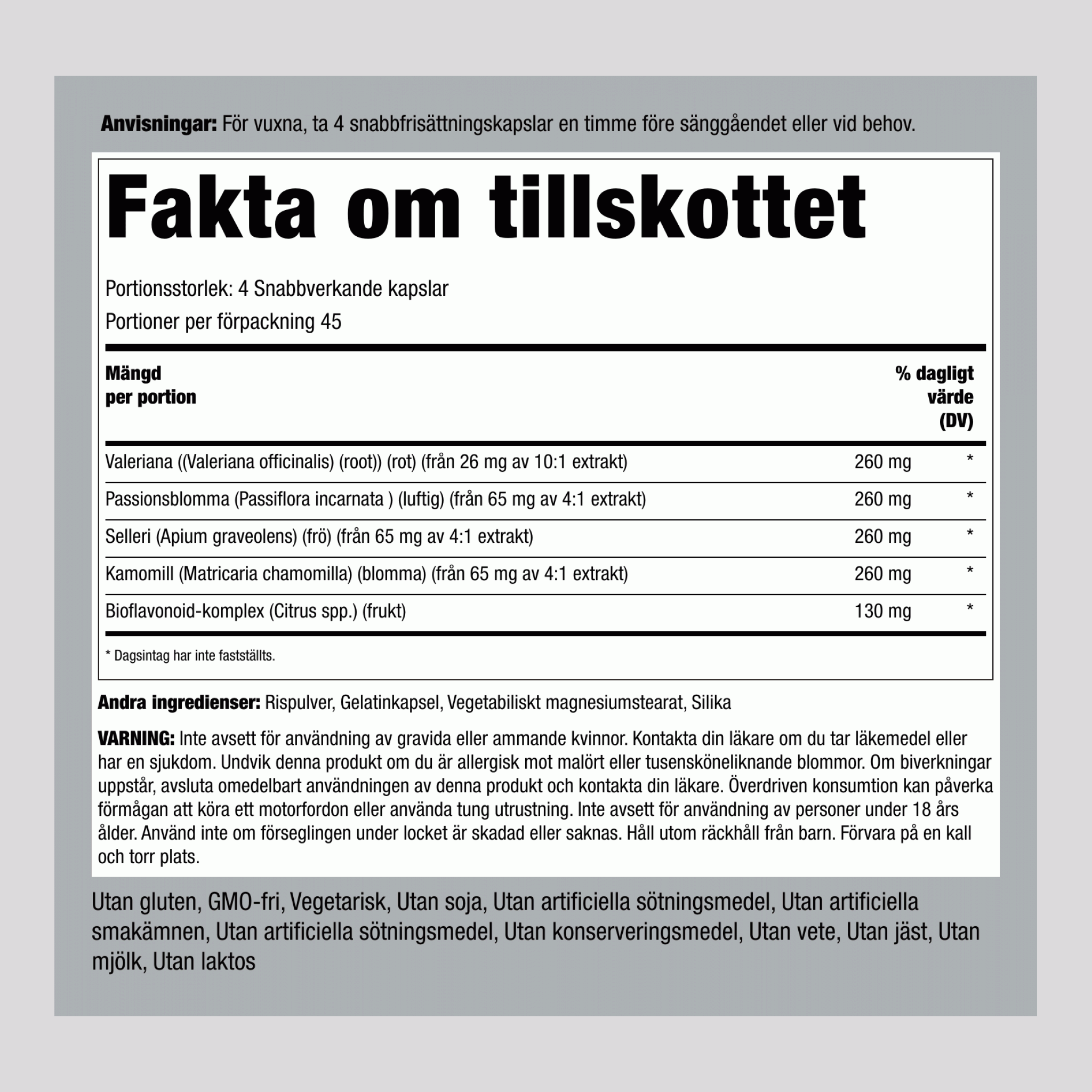 Kapsule za pomiritev 180 Kapsule s hitrim sproščanjem 2 Steklenice     