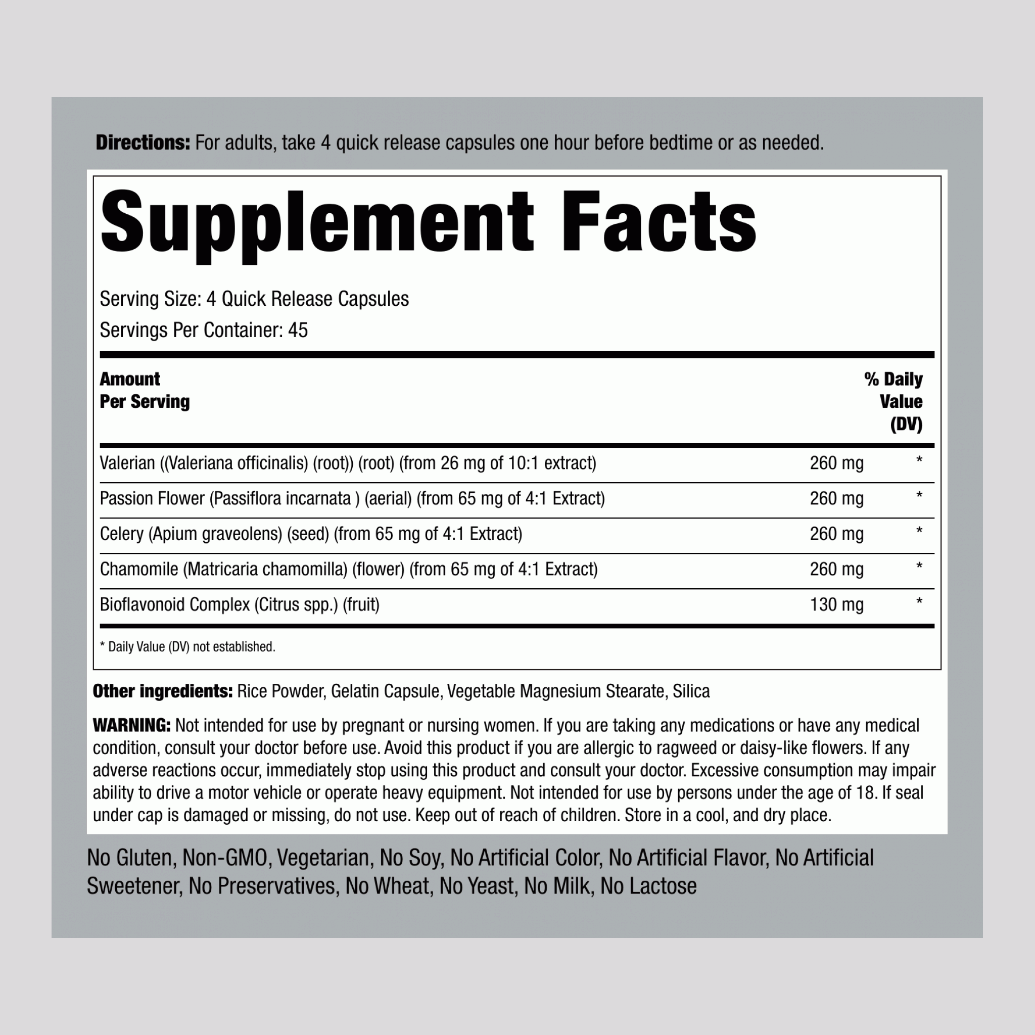 鎮靜膠囊 180 快速釋放膠囊 2 瓶子     