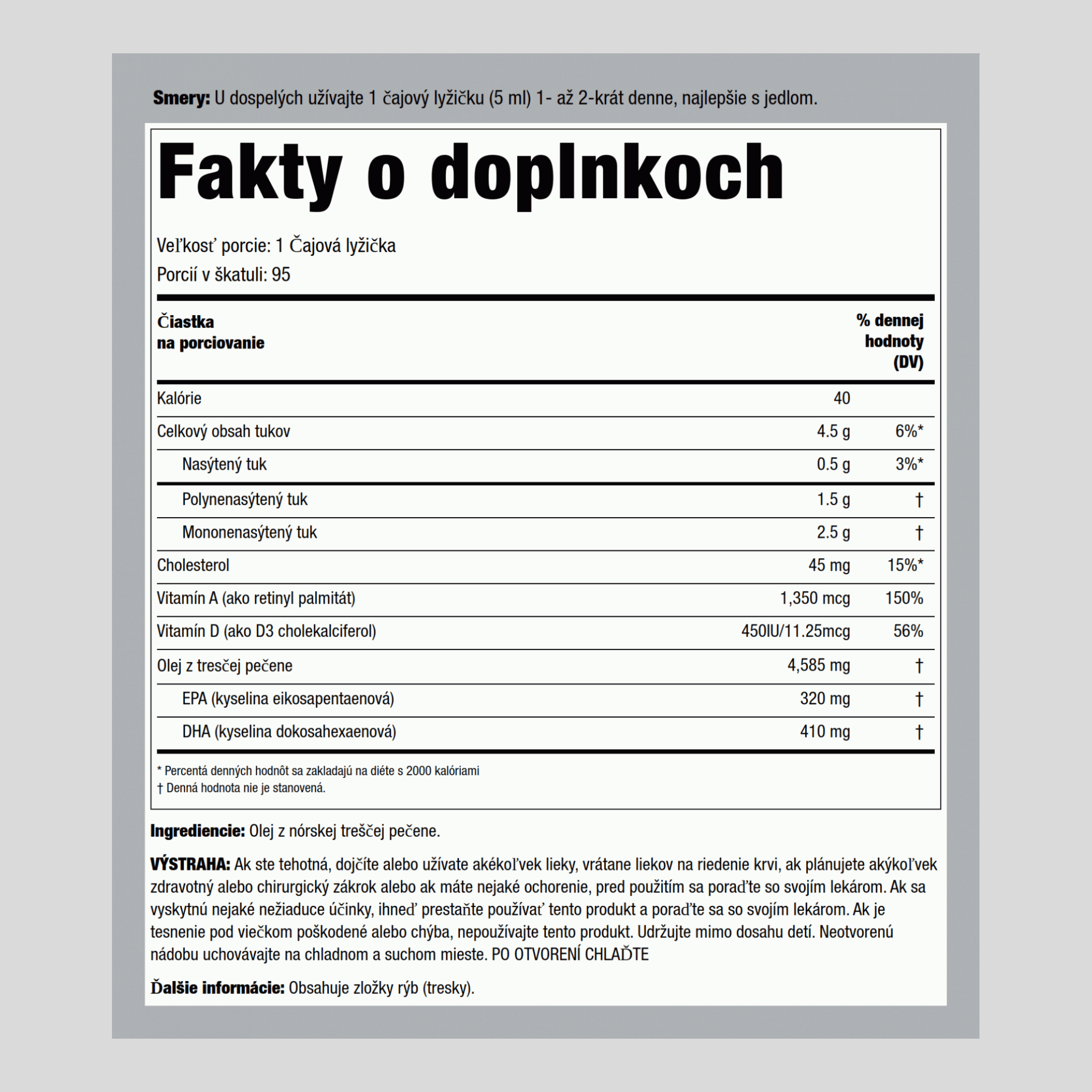 Huile d'Engelvaer norvégienne de foie de morue (ordinaire),  16 onces liquides 473 ml Bouteille 3 Bouteilles
