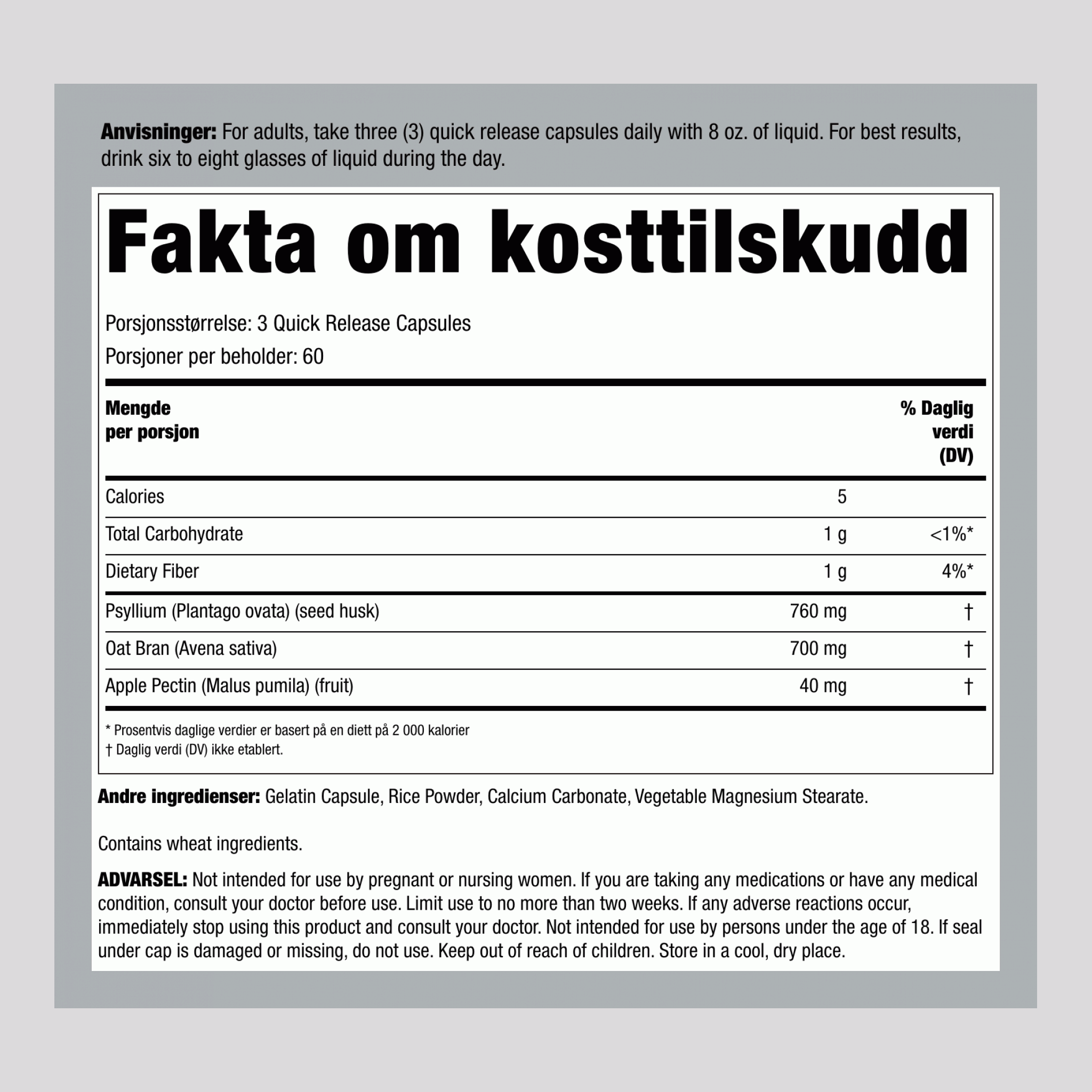 Superfiberkapsler 180 Hurtigvirkende kapsler      