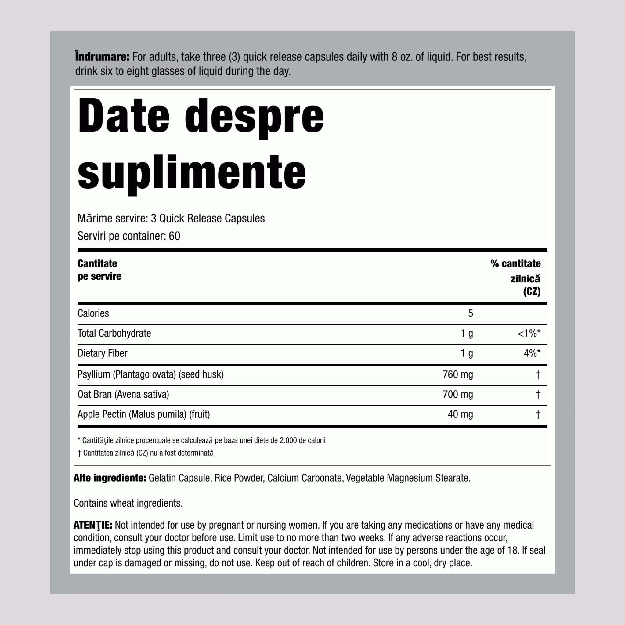 Capsule superfibre 180 Capsule cu eliberare rapidă      