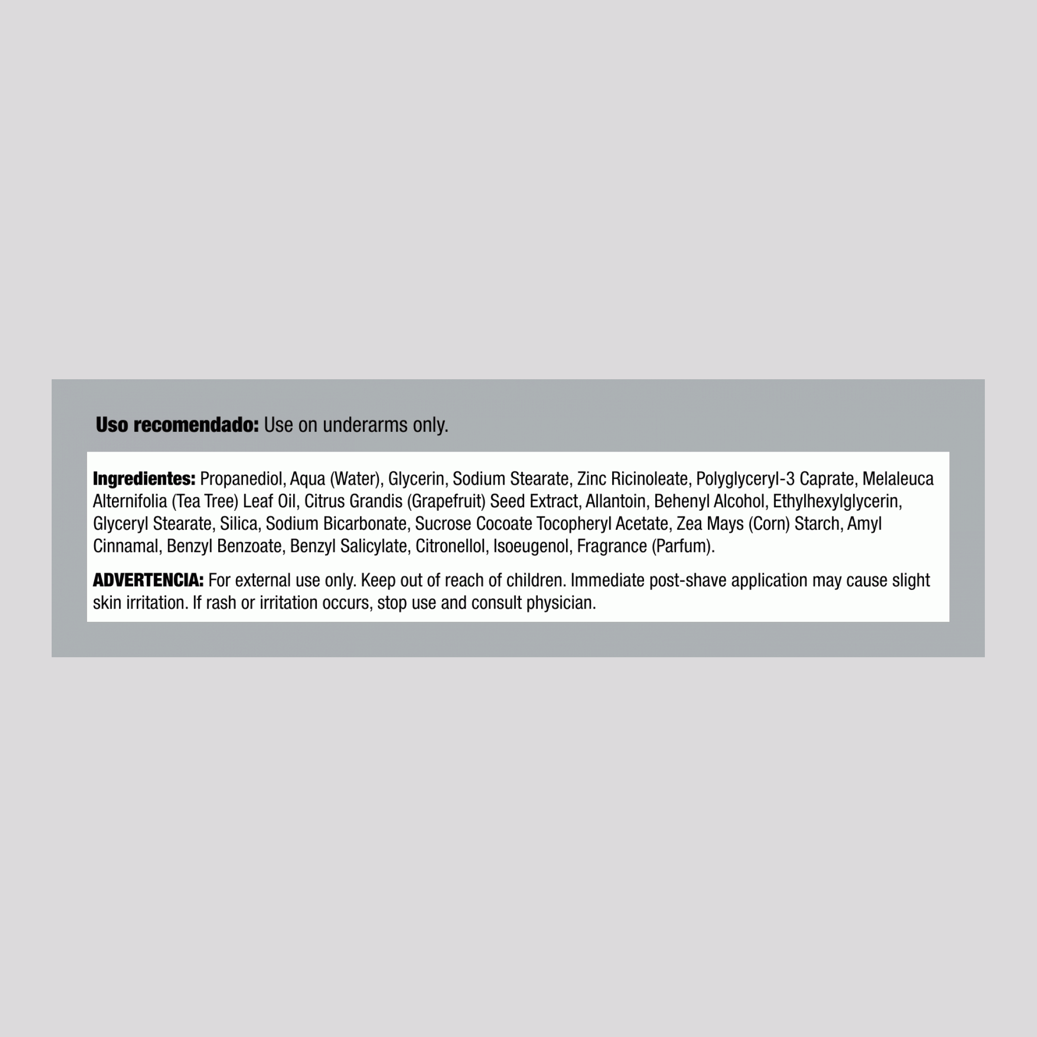 Desodorante en Barra de Aceite de Árbol de Té, Barra de 70 g (2.5 oz)