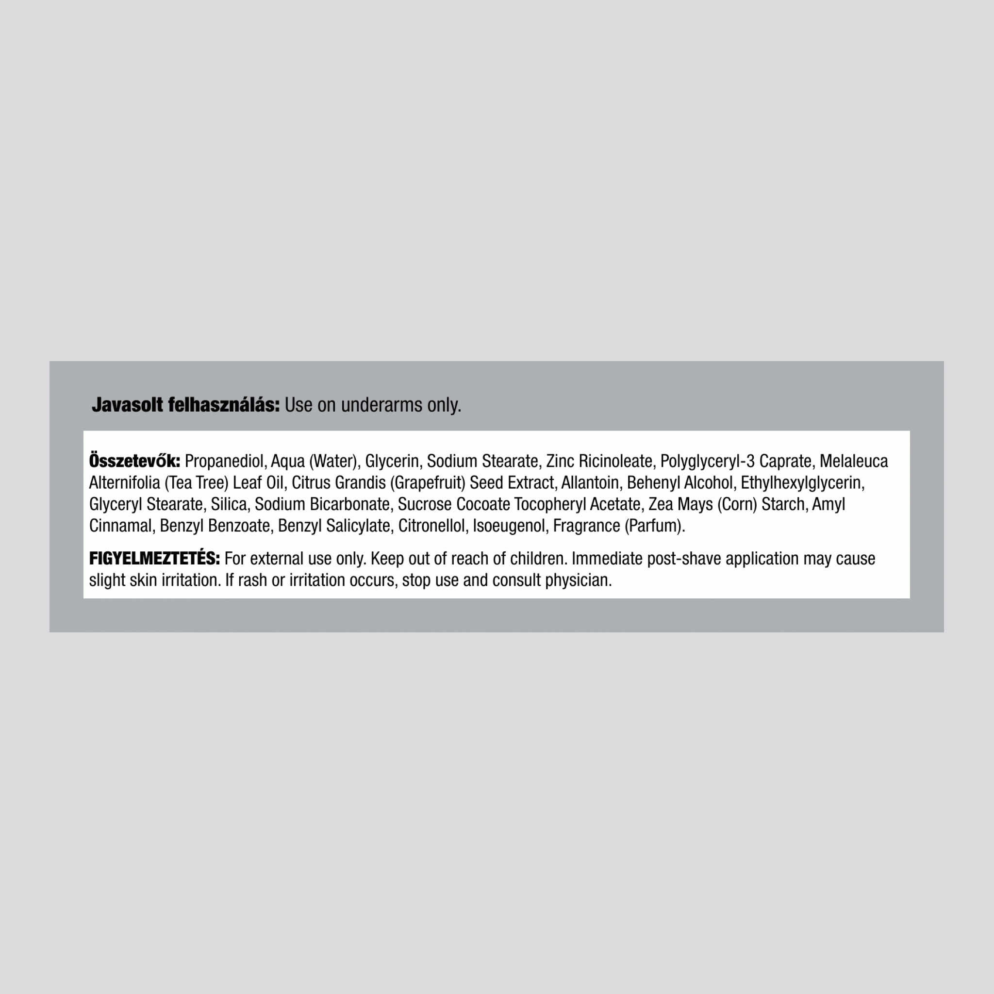 Teafaolajos dezodor stift, 70 g