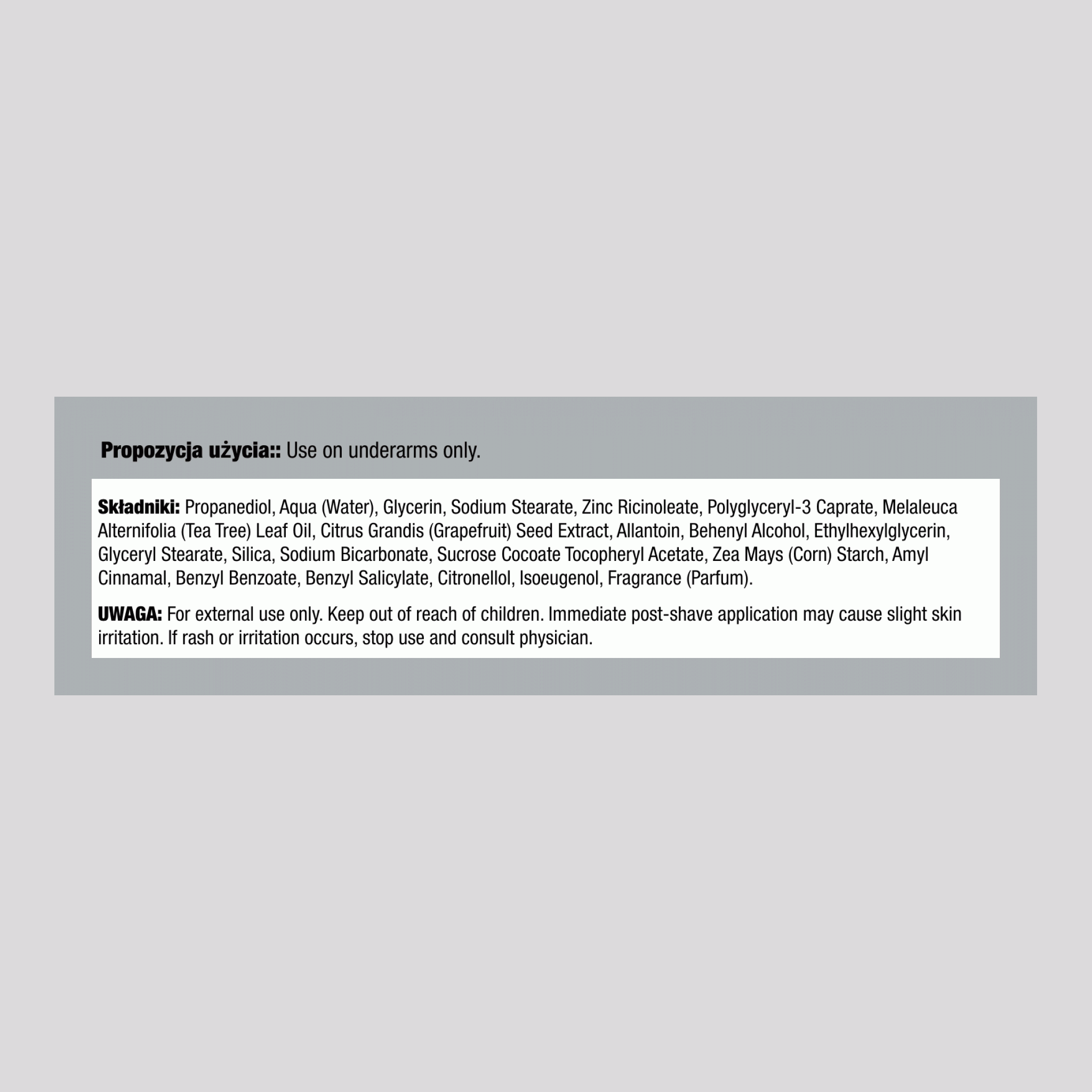 Dezodorant w sztyfcie z olejkiem z drzewa herbacianego, 70 g (2,5 oz)