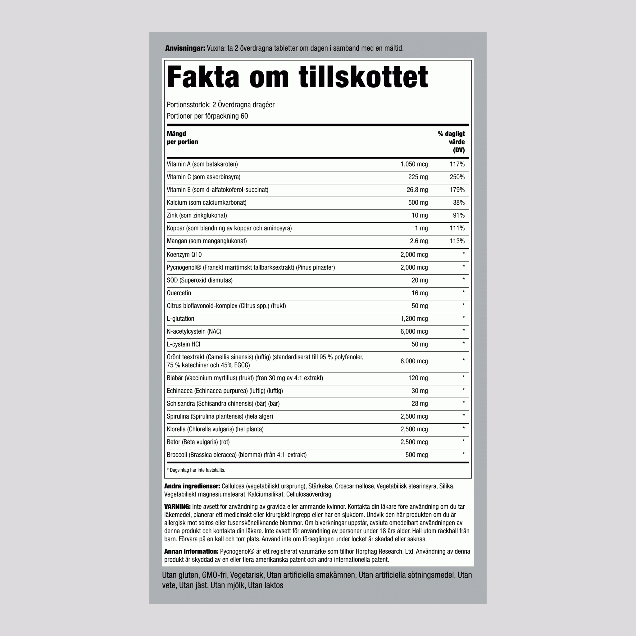 Ultra Max antioksidant,  120 Obložene tablete v obliki kapsule 2 Steklenice