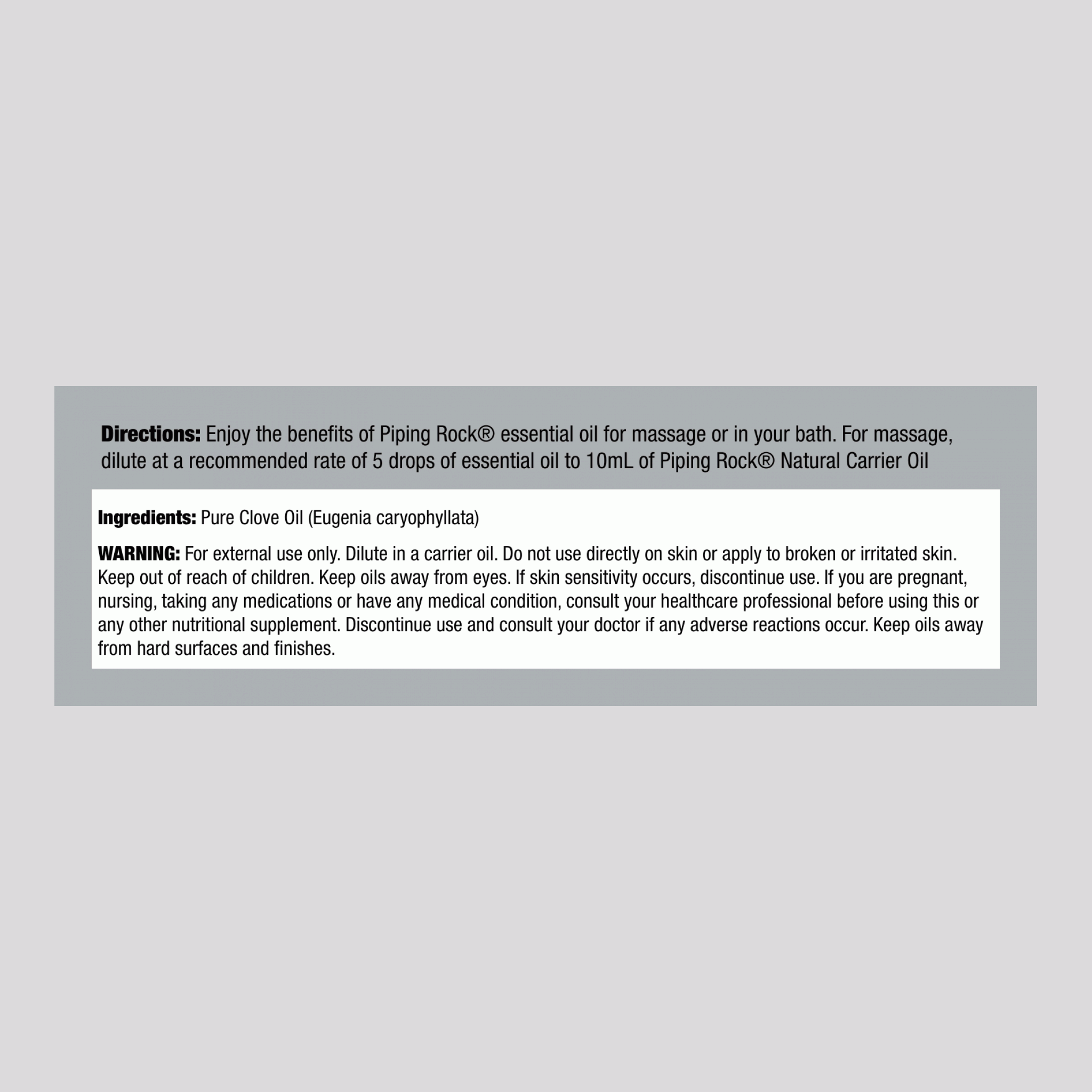  純丁香花蕾香精油  (GC/MS 測試) 2 fl oz 59 毫升 酒瓶    