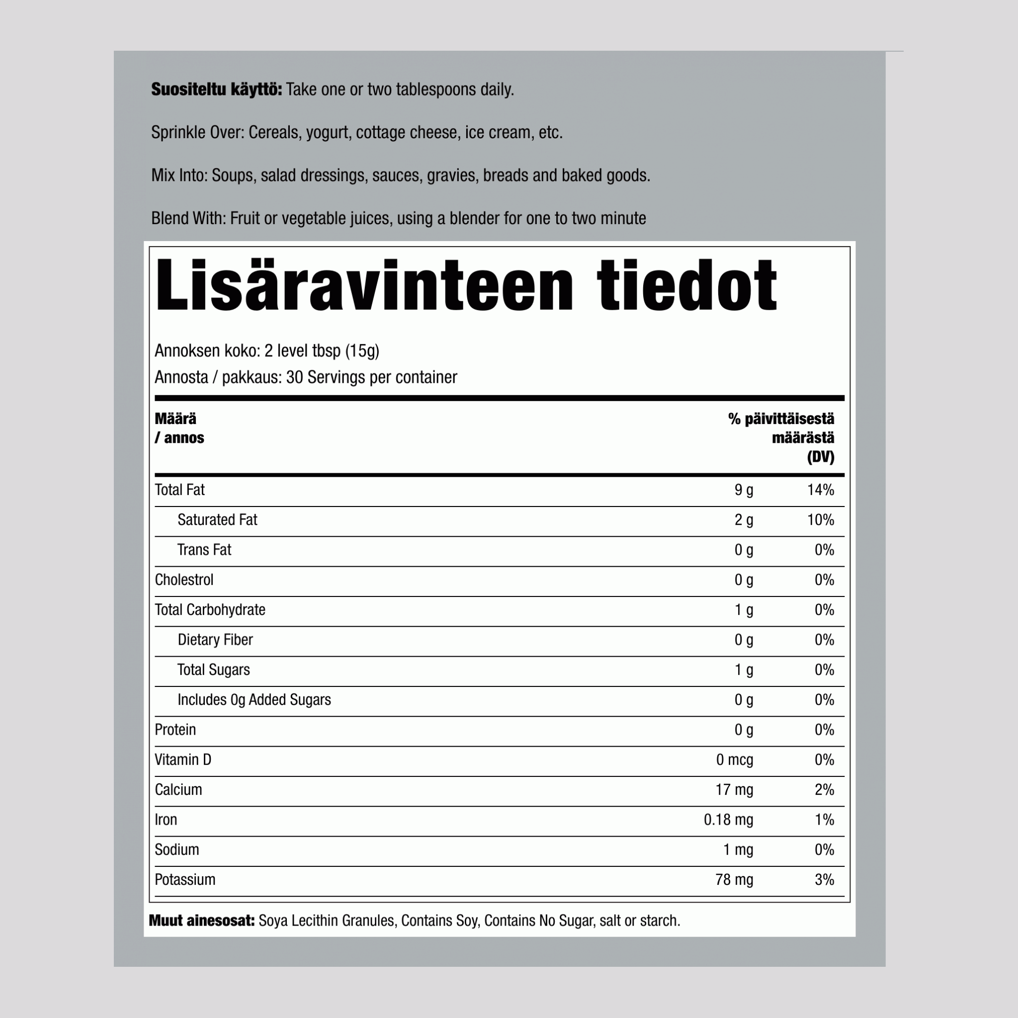 Lesitiinirae, 454 g (16 oz) Pullo