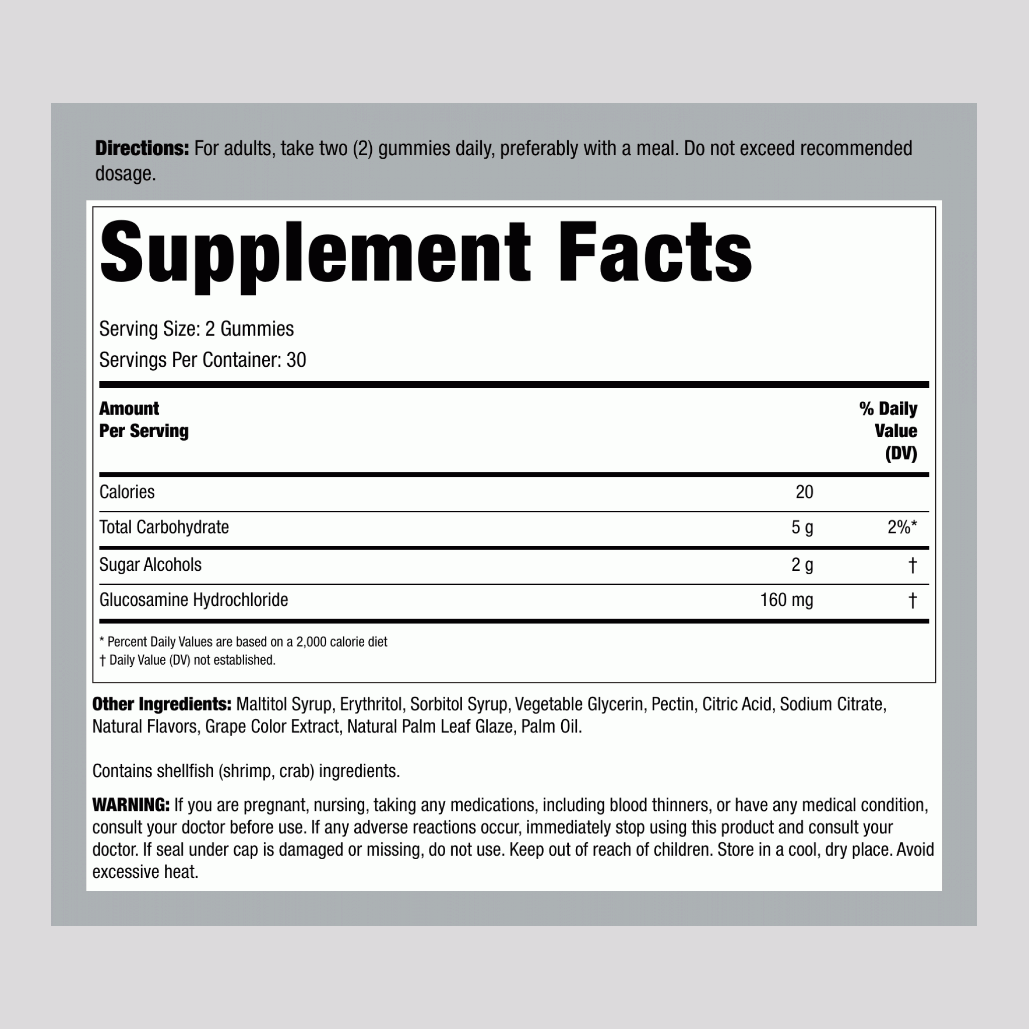 Glucosamine (Natural Orange Pineapple ), 60 Gummies