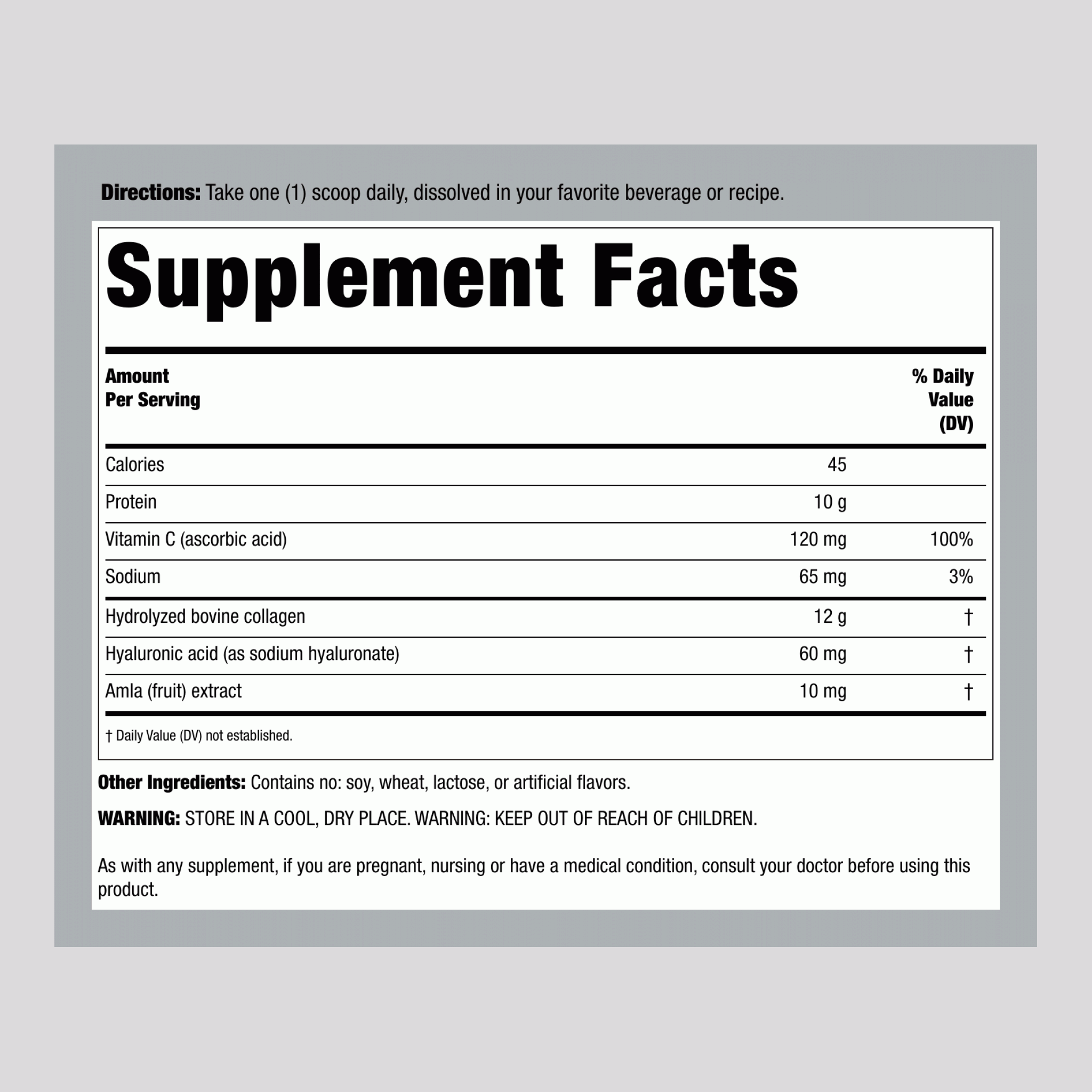 Super Collagen Plus Vitamin C & Hyaluronic Acid, 20.6 oz Powder