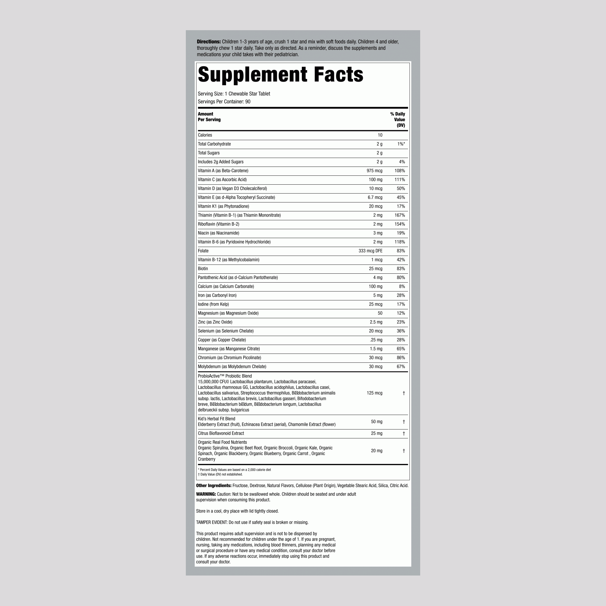 Kid’s One Multivitamin (Fruit Punch), 90 Chewable Tablets