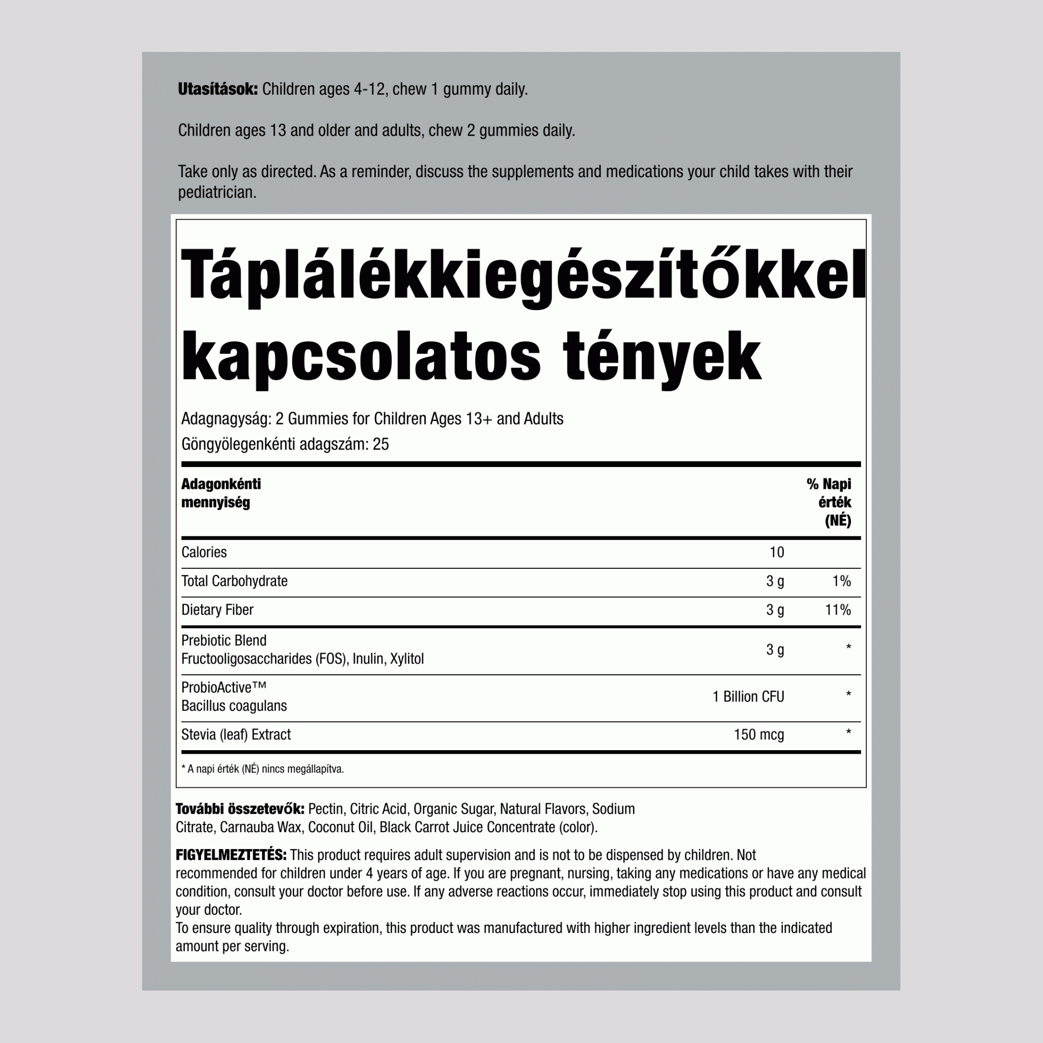 Probiotikum 1 Milliárd (Ízletes Bogyós), 50 Gumicukor