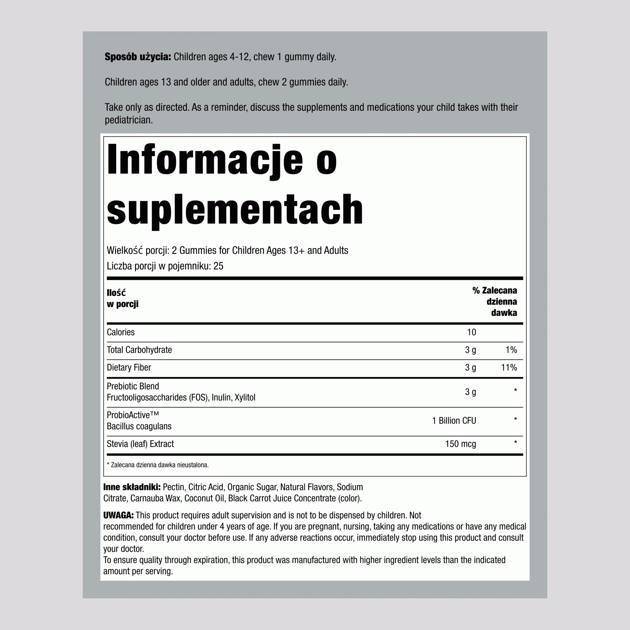 Probiotyk 1 Miliard (Pyszne Jagody), 50 Żelków