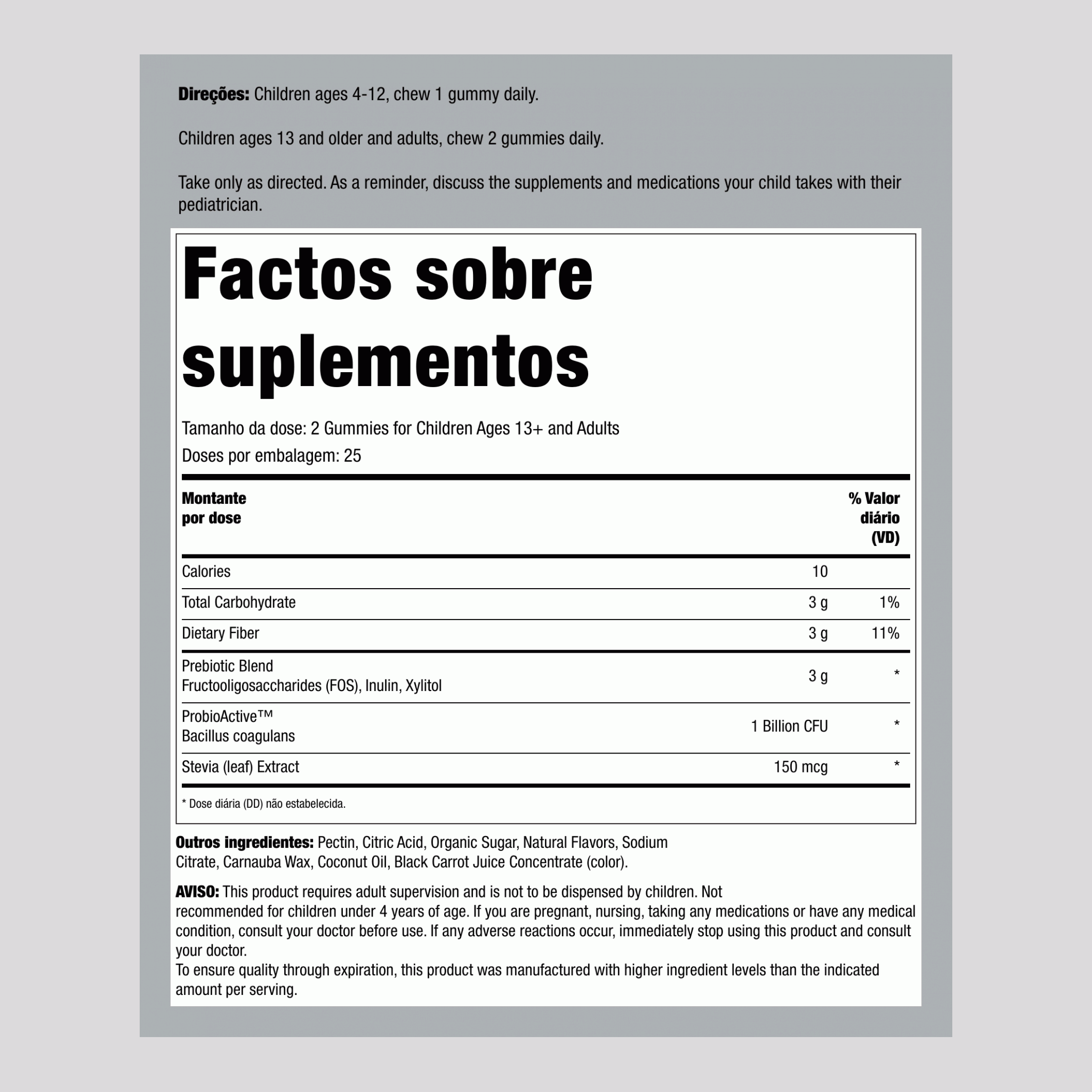 Probiótico 1 Bilhão (Delicioso Berry), 50 Gomas