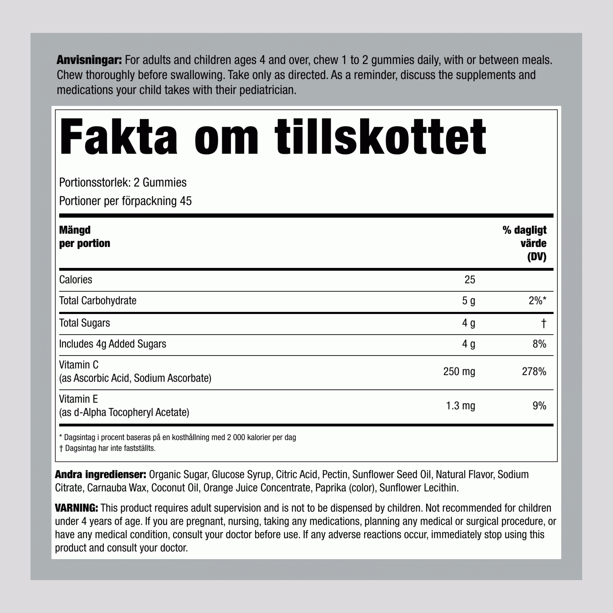 Vitamin C (Sålig Apelsin), 90 Gummies