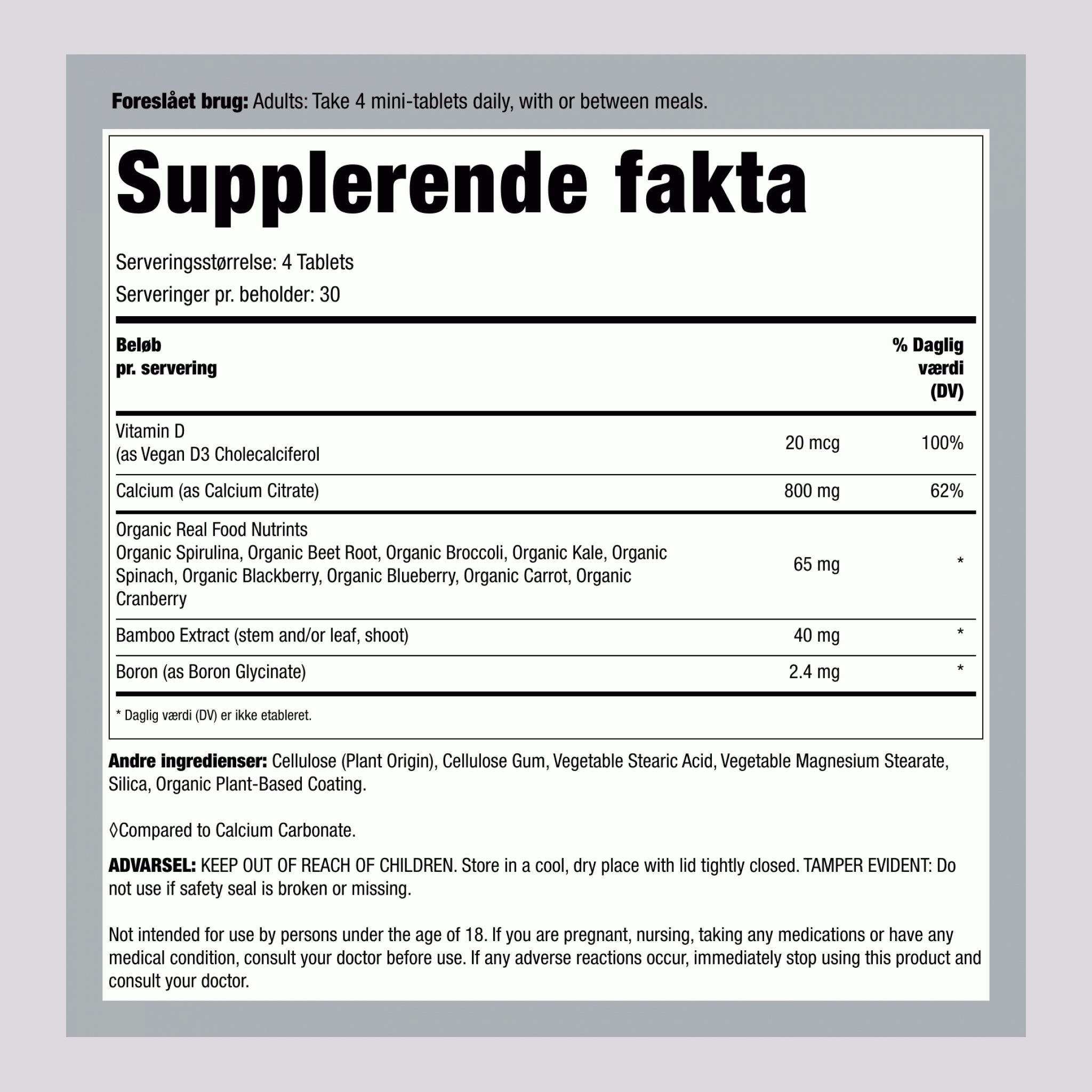 Calcium Citrat Mini-Tabletter, 120 Tabletter