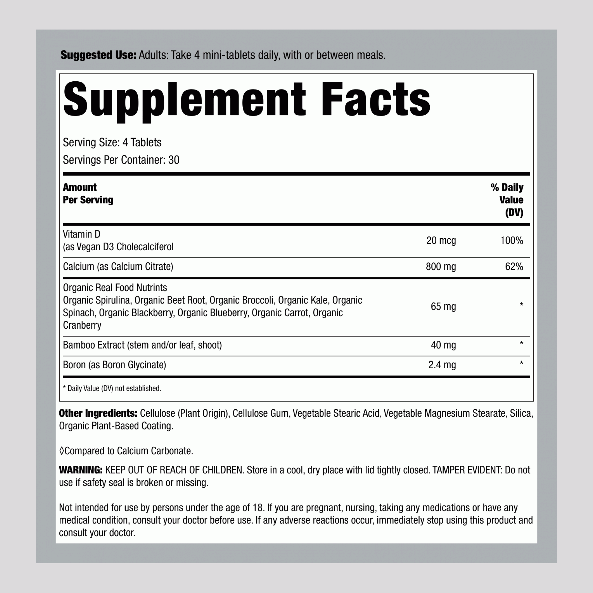 Calcium Citrate Mini-Tablets, 120 Tablets