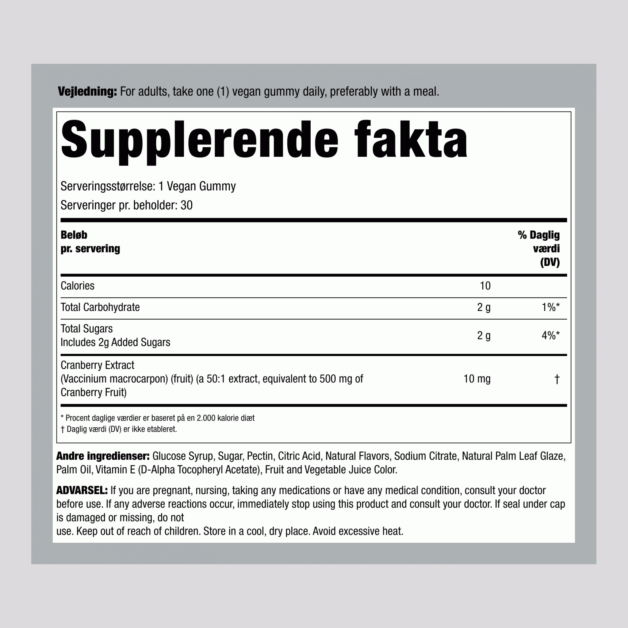 Tranebær (Lækre Tranebær Mango), 30 Gummier