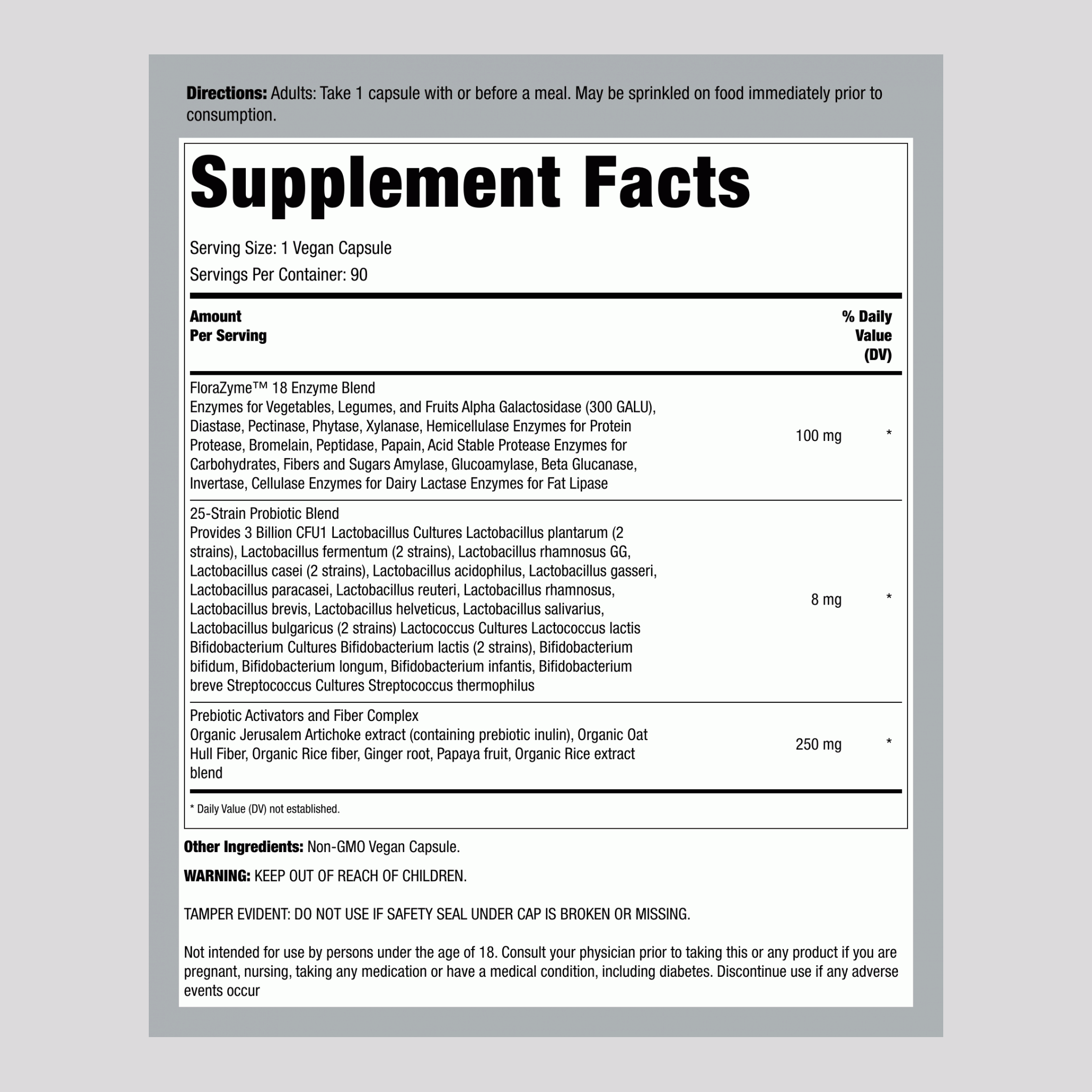 Digestive Enzymes plus Probiotics, 90 Vegan Capsules