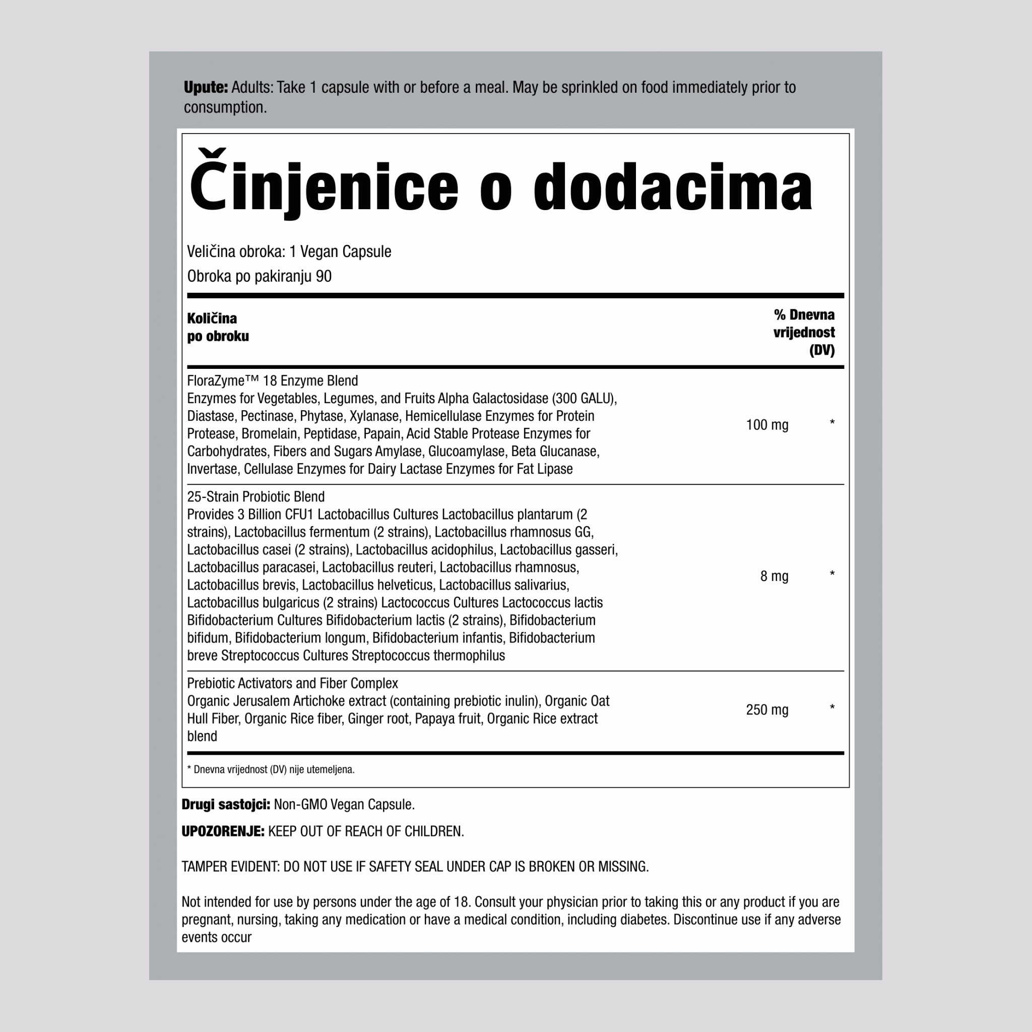 Probavni enzimi, 90 veganskih kapsula