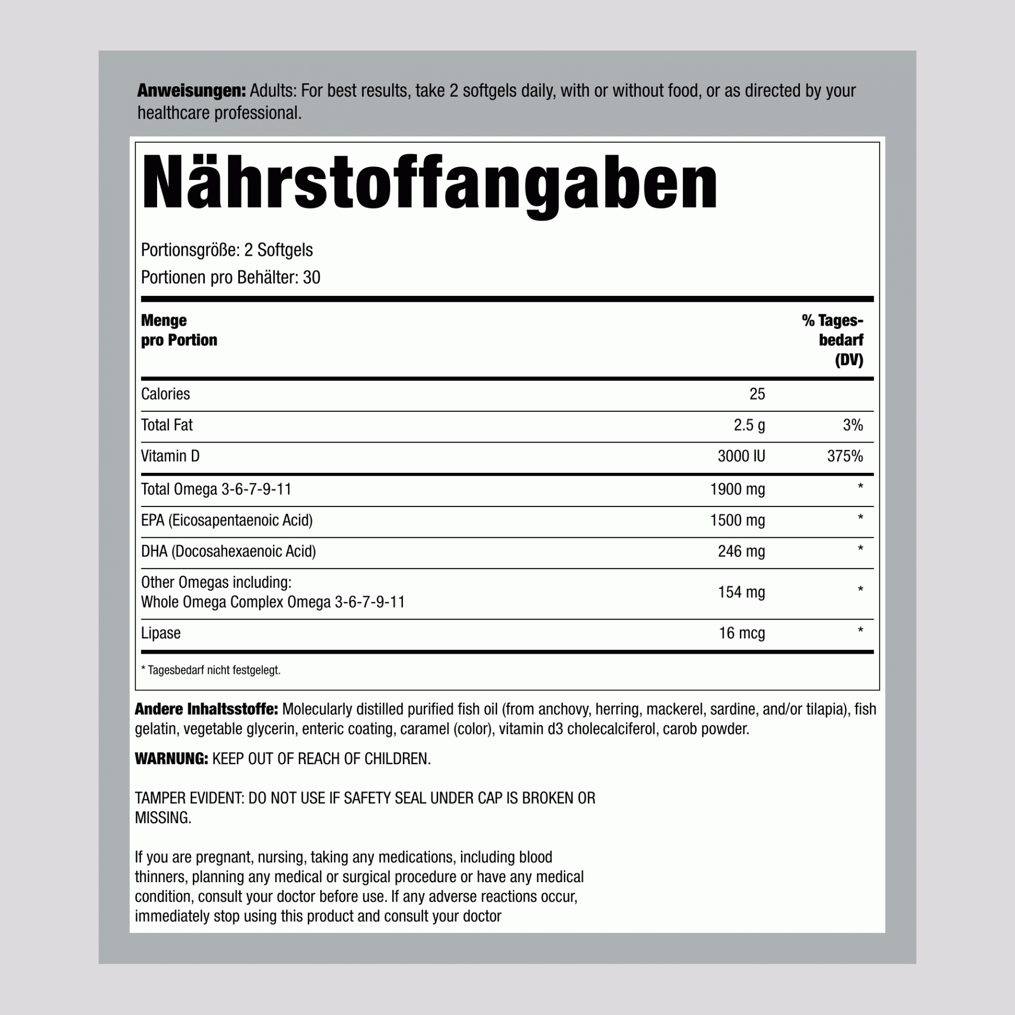 Super Critical Omega, 60 Weichkapseln