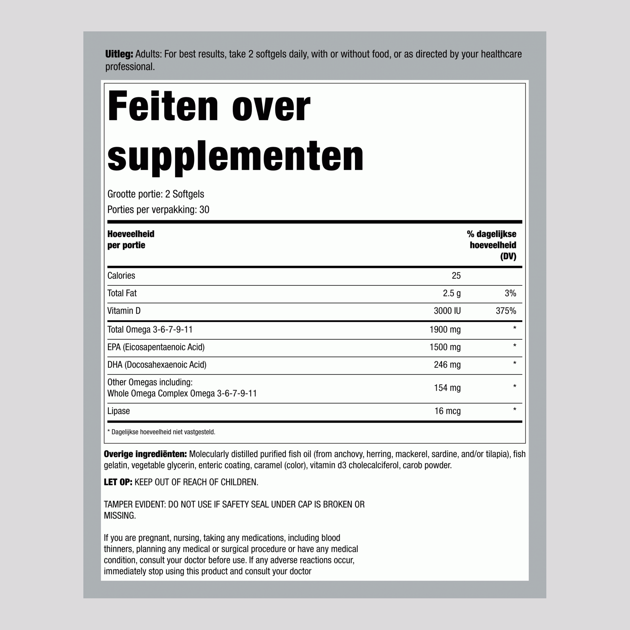 Super Kritische Omega, 60 Softgels