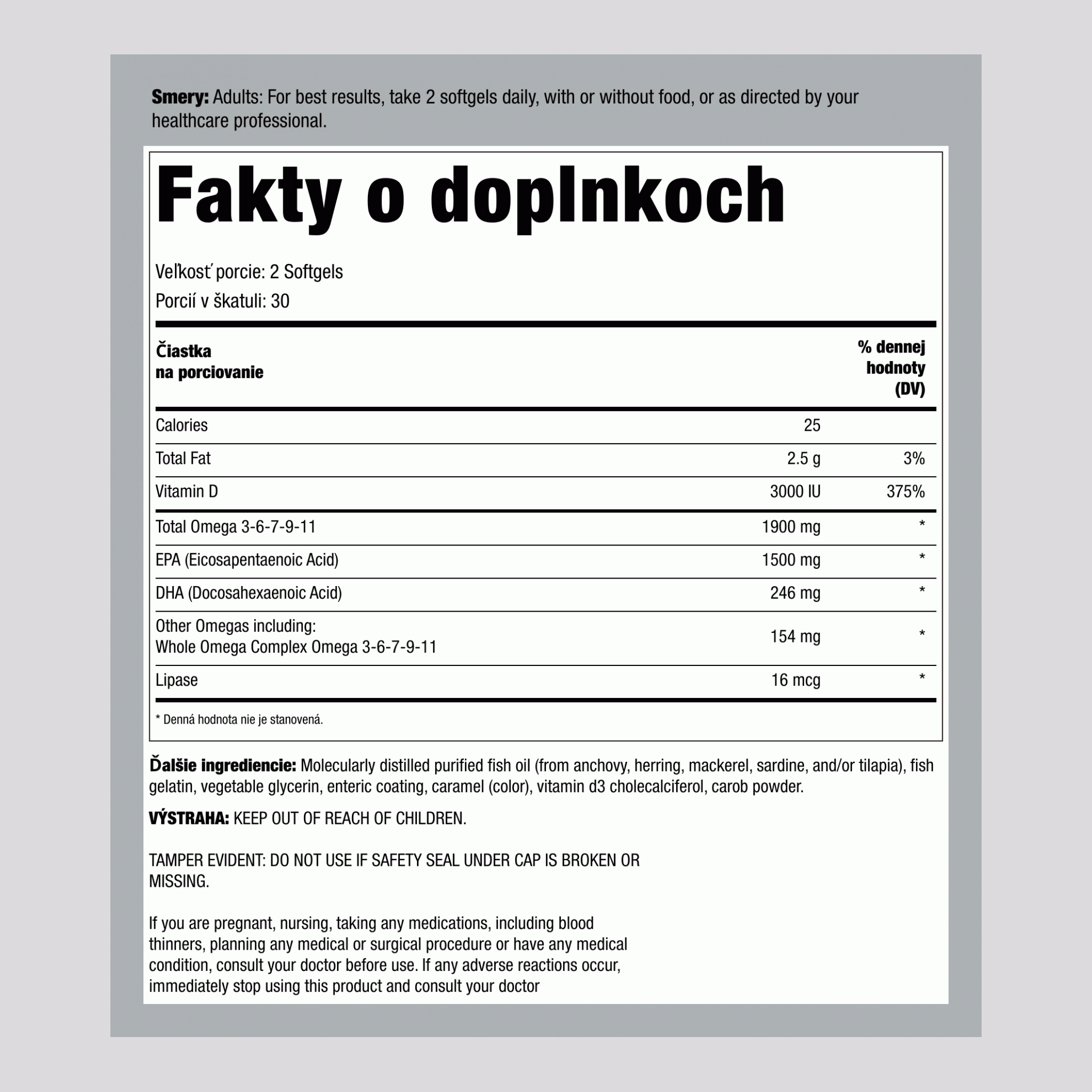 Super Critical Omega, 60 mäkkých kapsúl