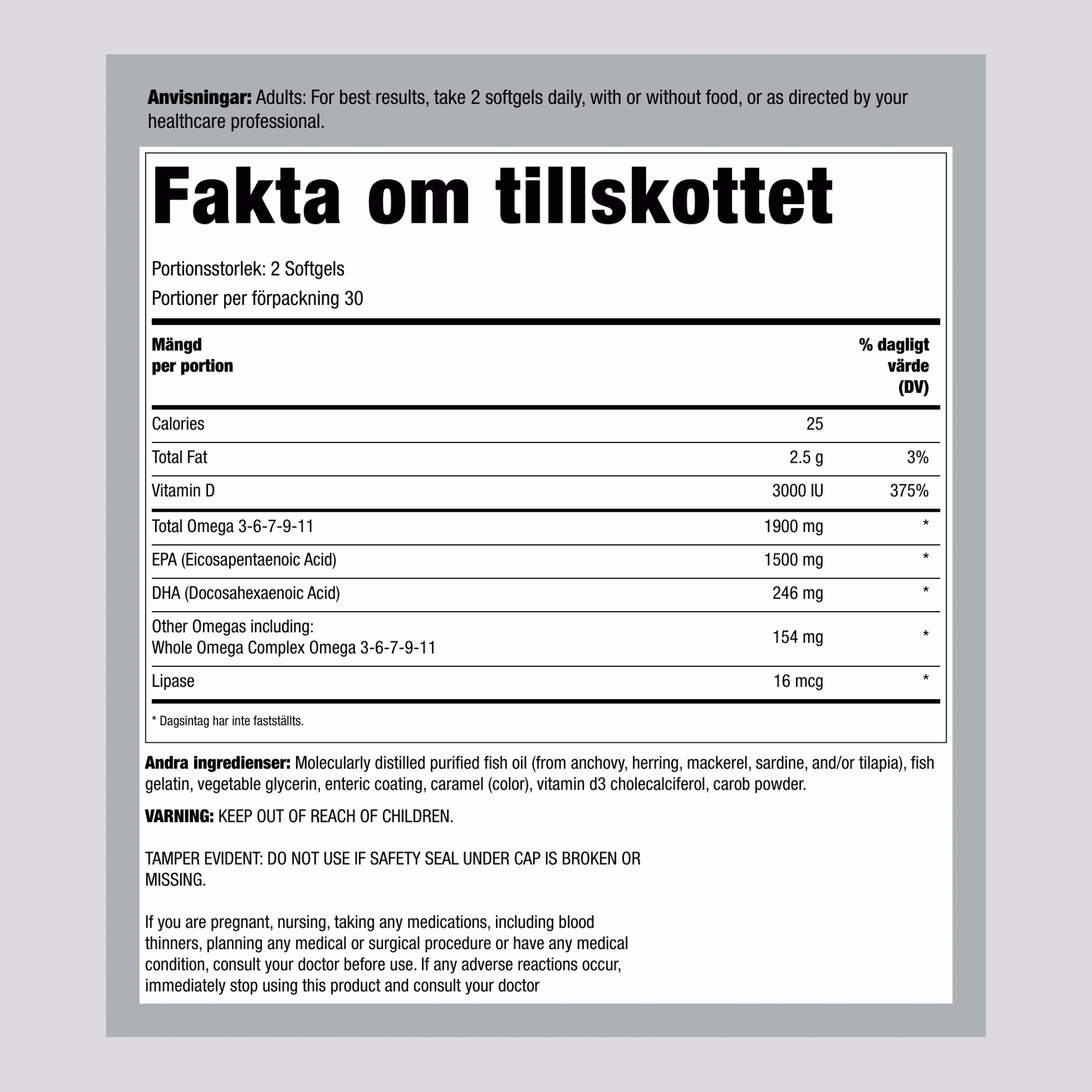 Super Critical Omega, 60 mjuka kapslar