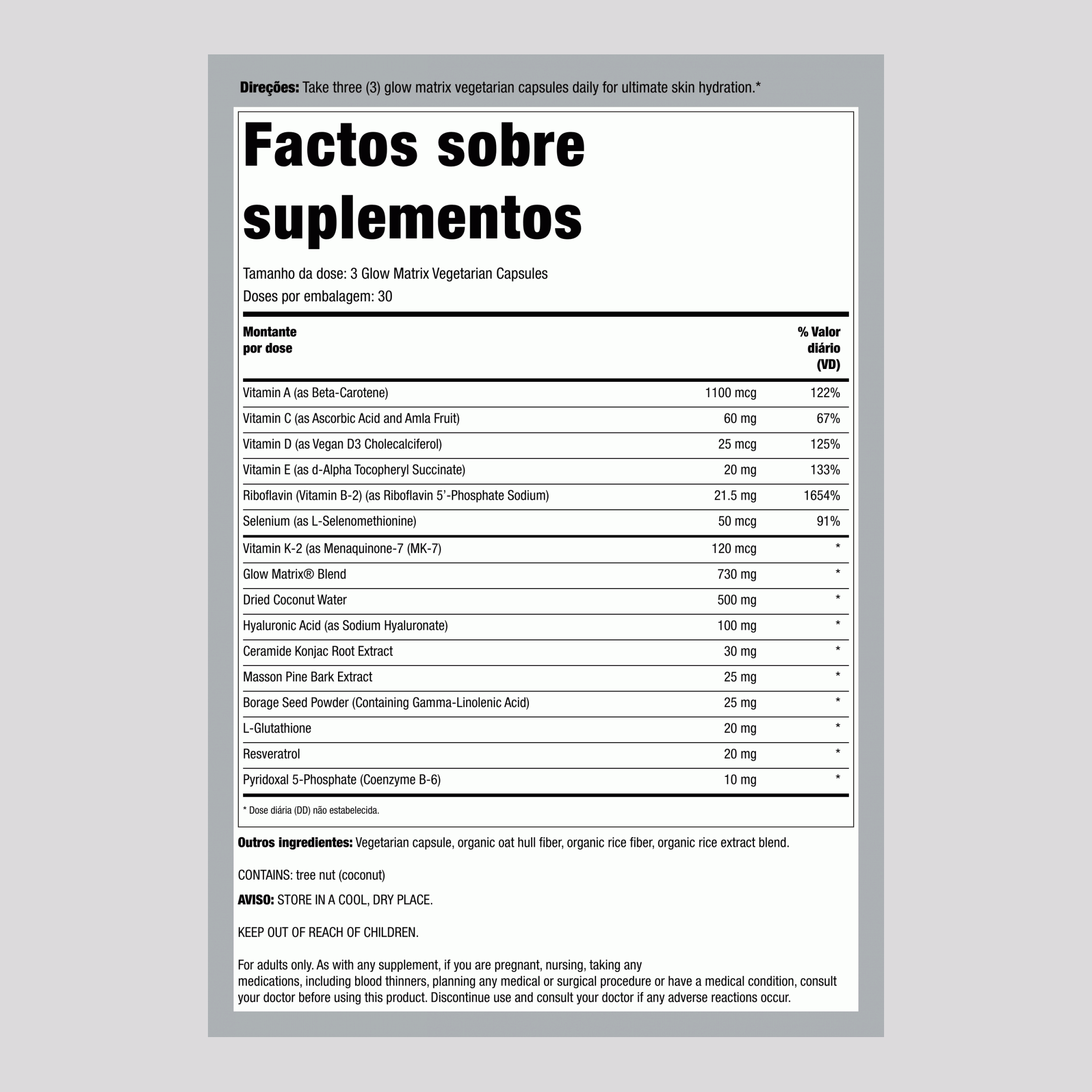 Glow Matrix Advanced Skin Hydrator, 90 Vegetarian Capsules