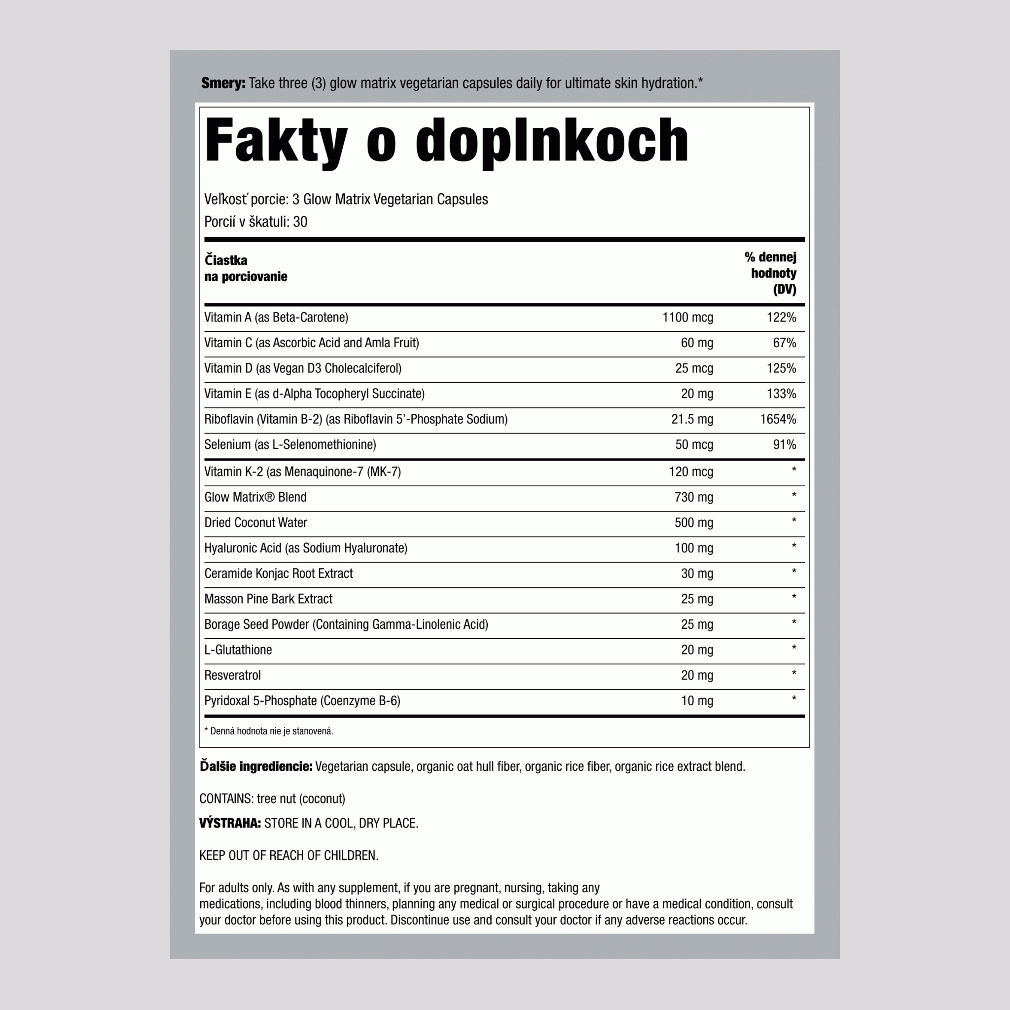 Glow Matrix Advanced Skin Hydrator, 90 Vegetarian Capsules