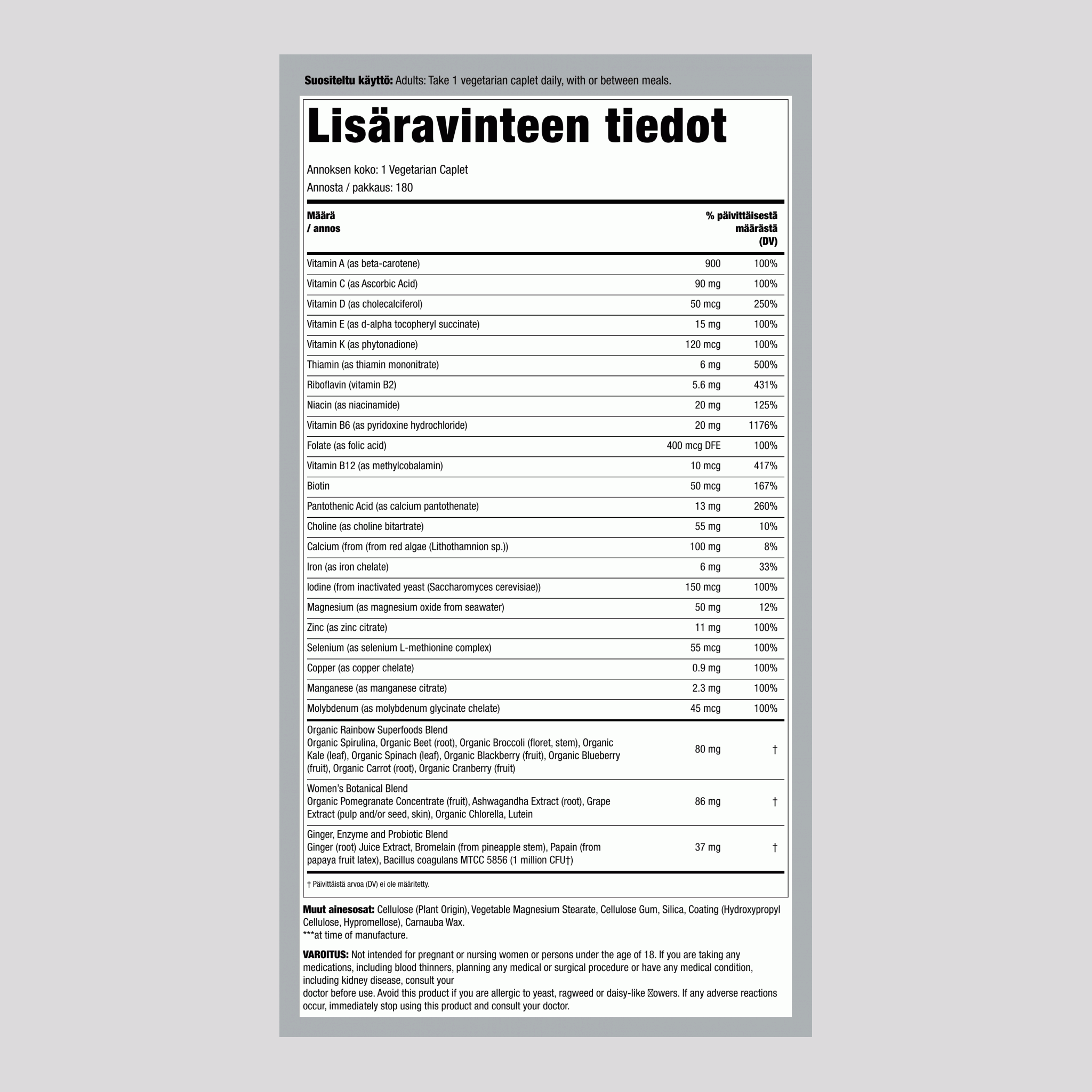 Women's One+ Multivitamins, 180 Vegetarian Caplets