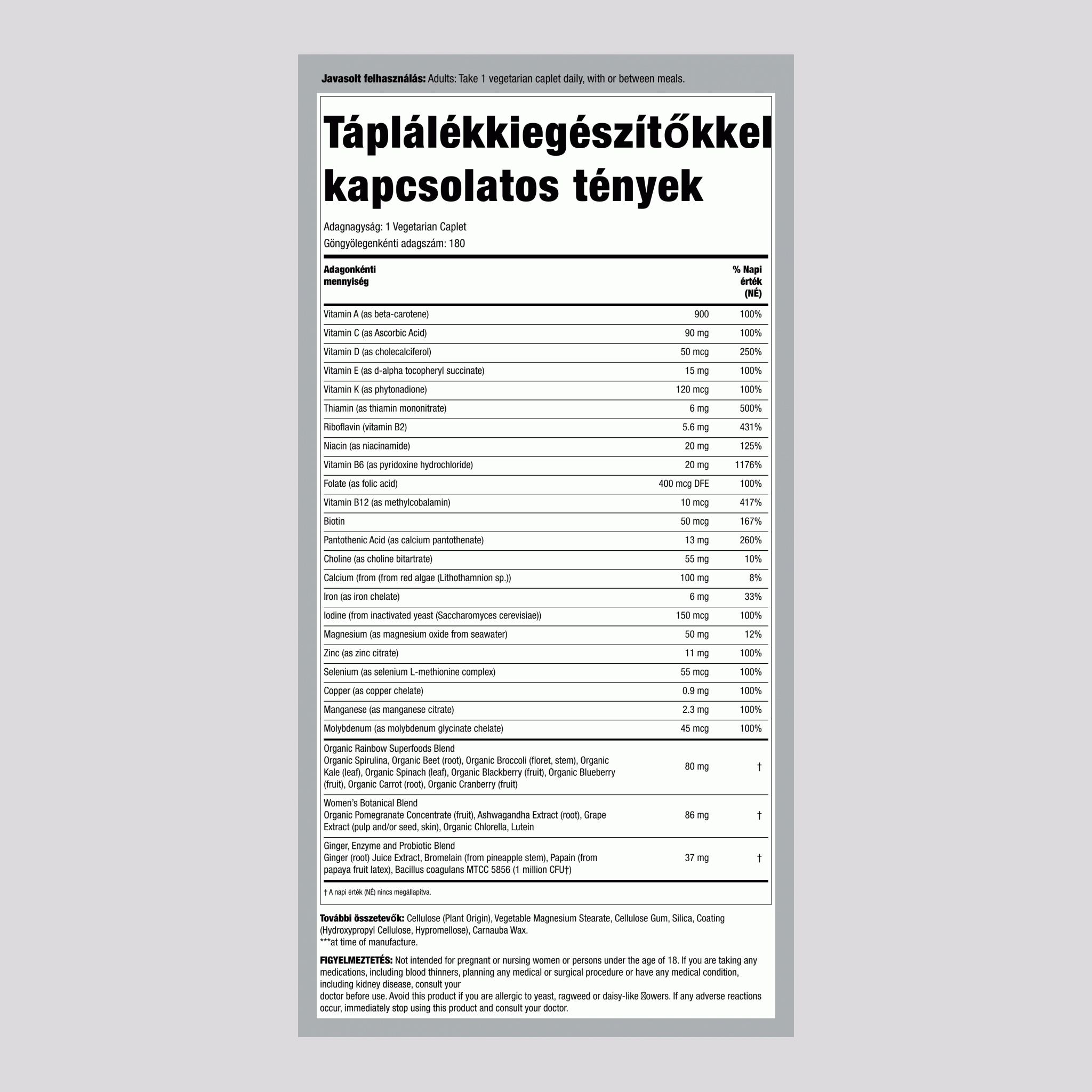 Women's One+ Multivitamins, 180 Vegetarian Caplets