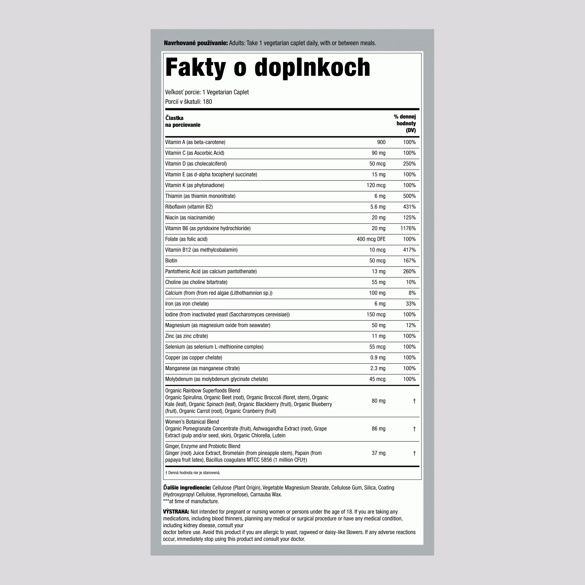 Women's One+ Multivitamins, 180 Vegetarian Caplets