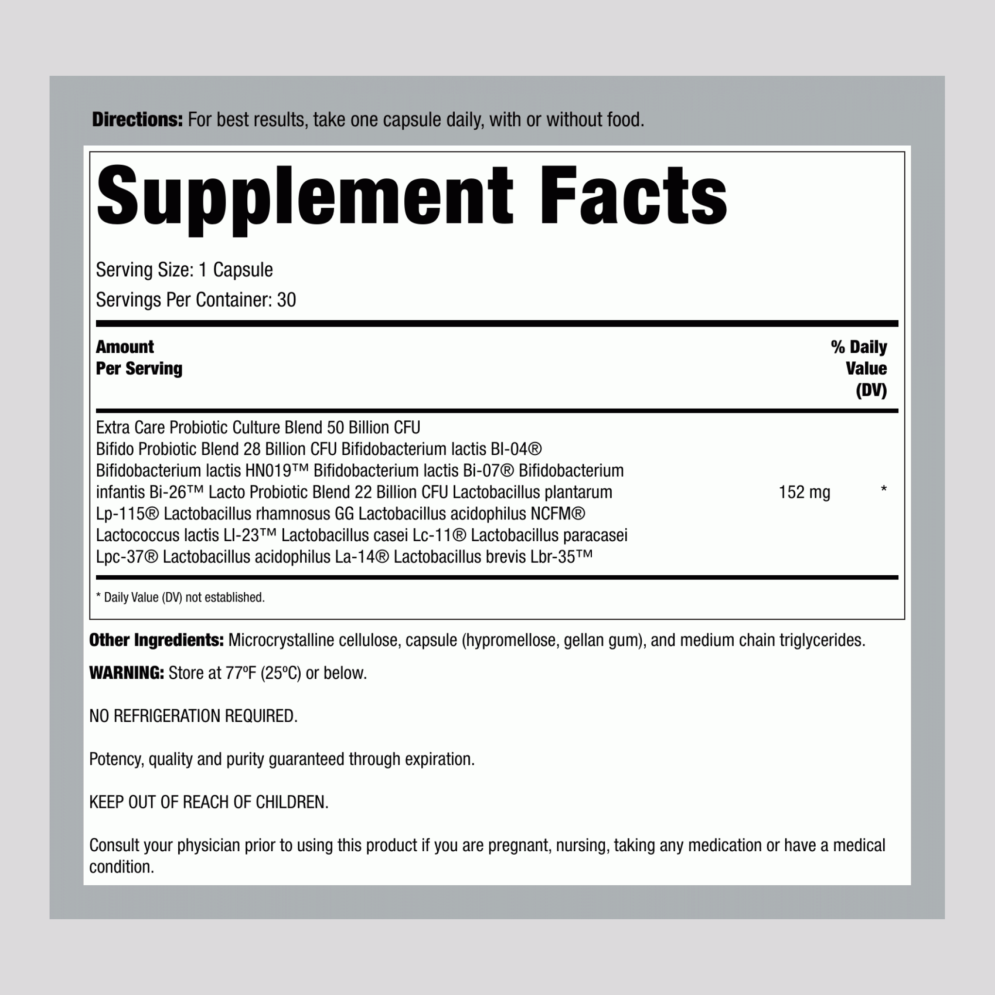 Probiotic 50 Billion GO PACK, 30 Vegetarian Capsules