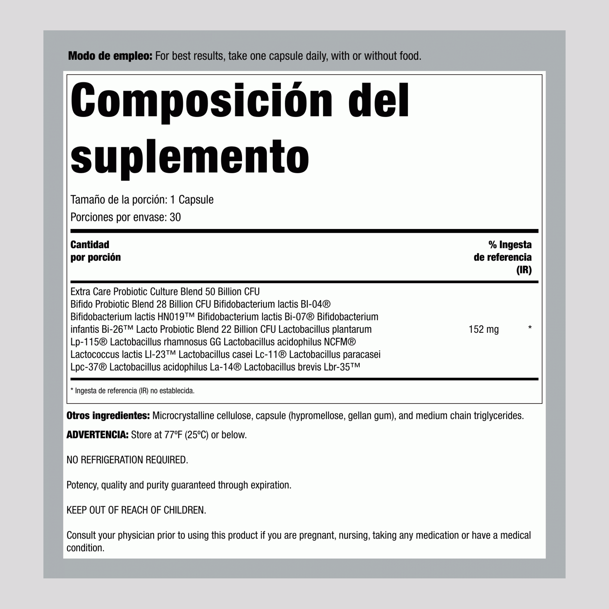 Probiotic 50 Billion GO PACK, 30 Vegetarian Capsules