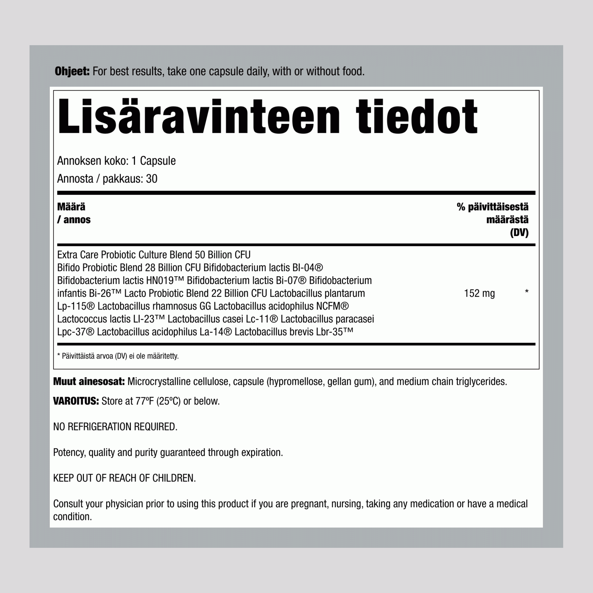 Probiotic 50 Billion GO PACK, 30 Vegetarian Capsules