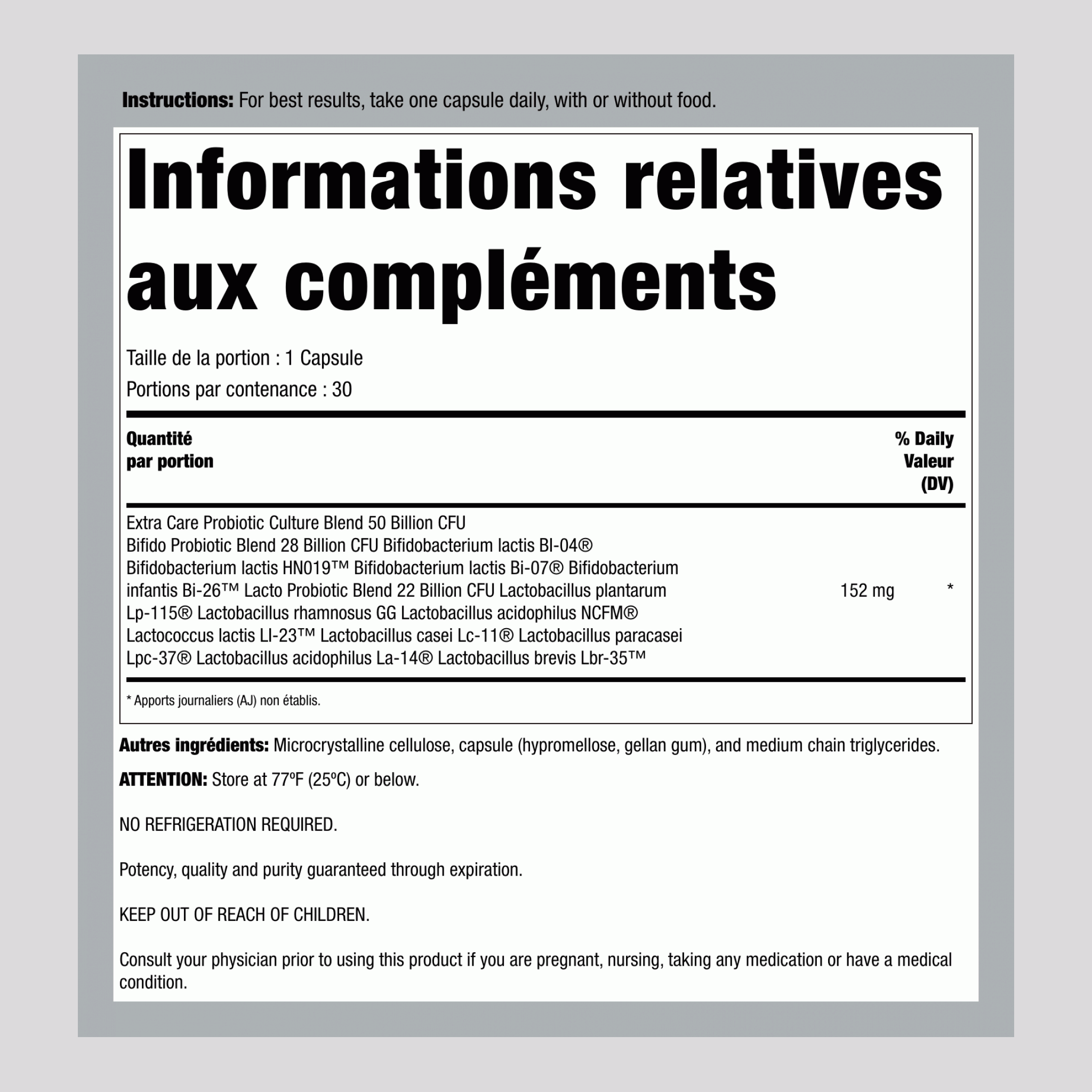 Probiotic 50 Billion GO PACK, 30 Vegetarian Capsules