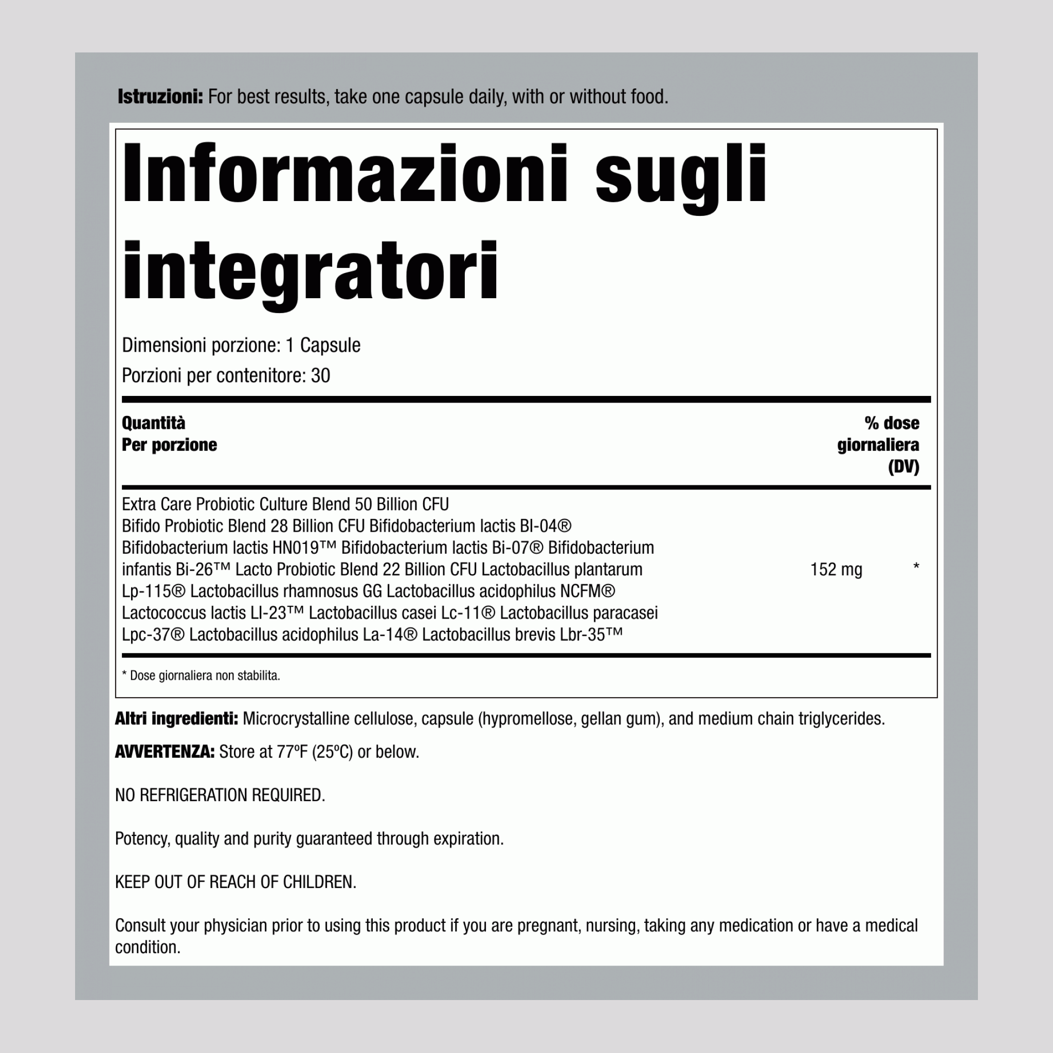 Probiotic 50 Billion GO PACK, 30 Vegetarian Capsules