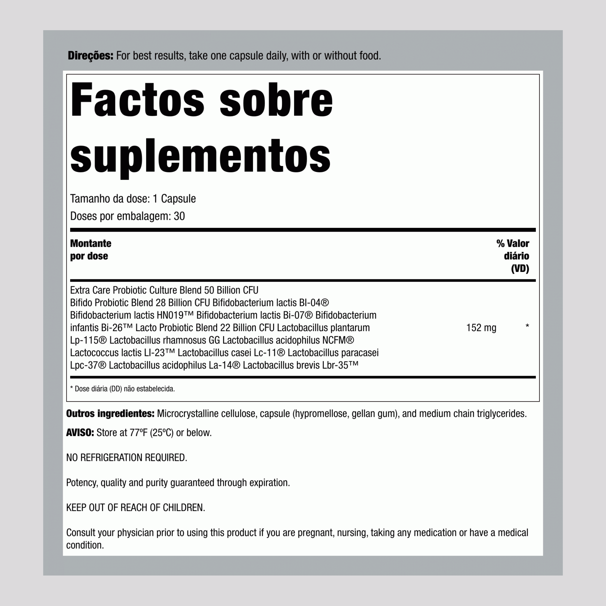 Probiotic 50 Billion GO PACK, 30 Vegetarian Capsules