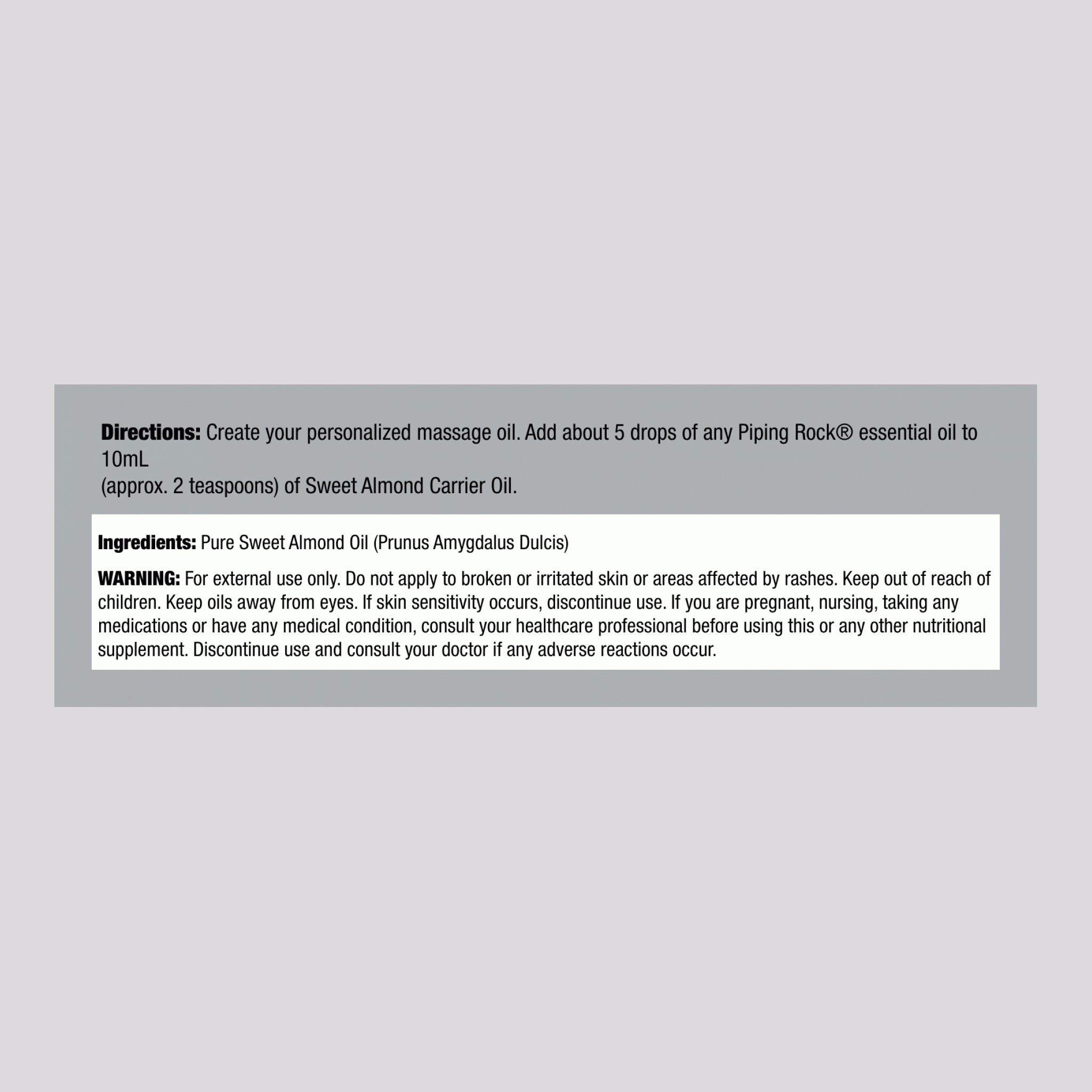 甜杏仁油 16 fl oz 473 毫升 酒瓶    