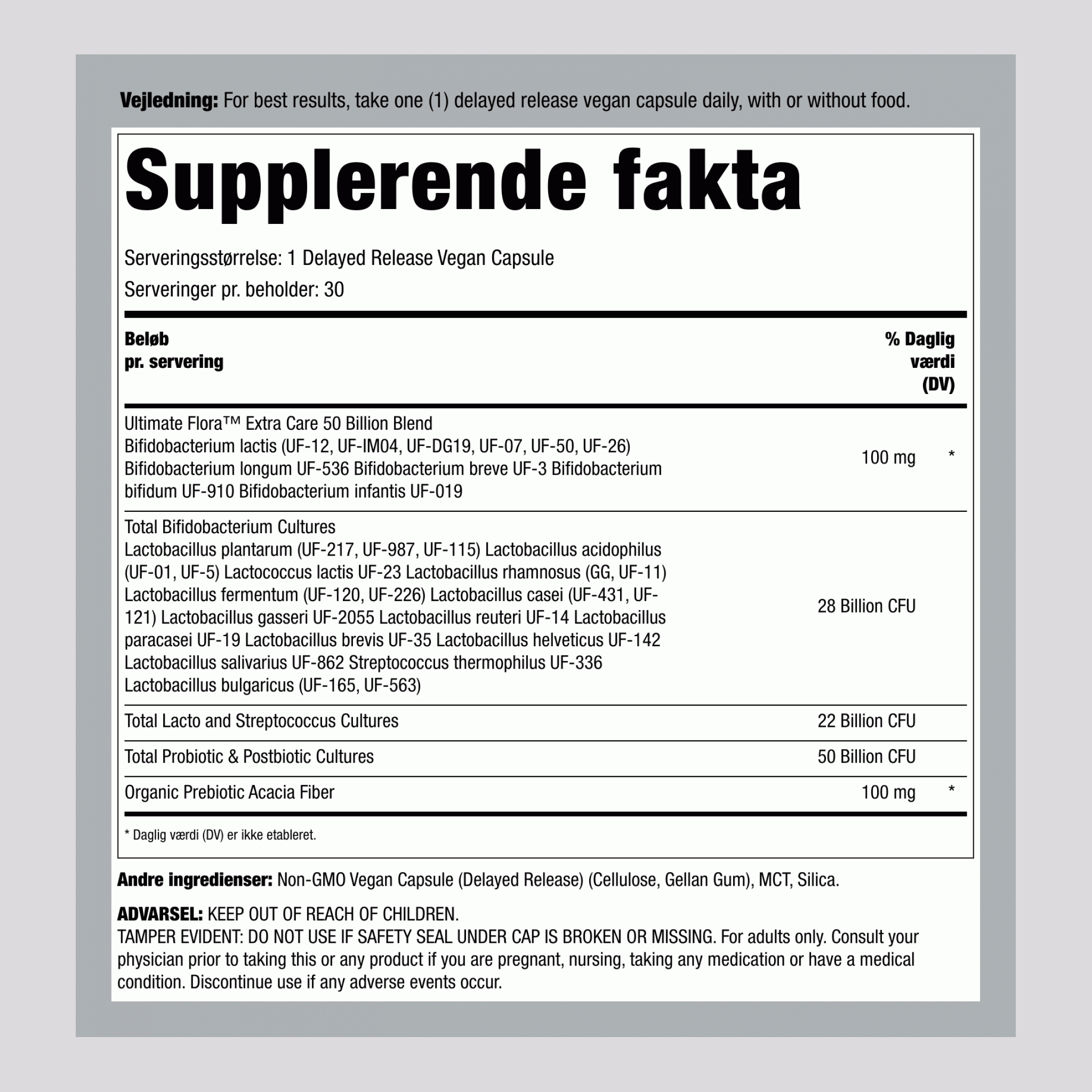 Pre & Probiotic, 30 Delayed Release Vegan Caps